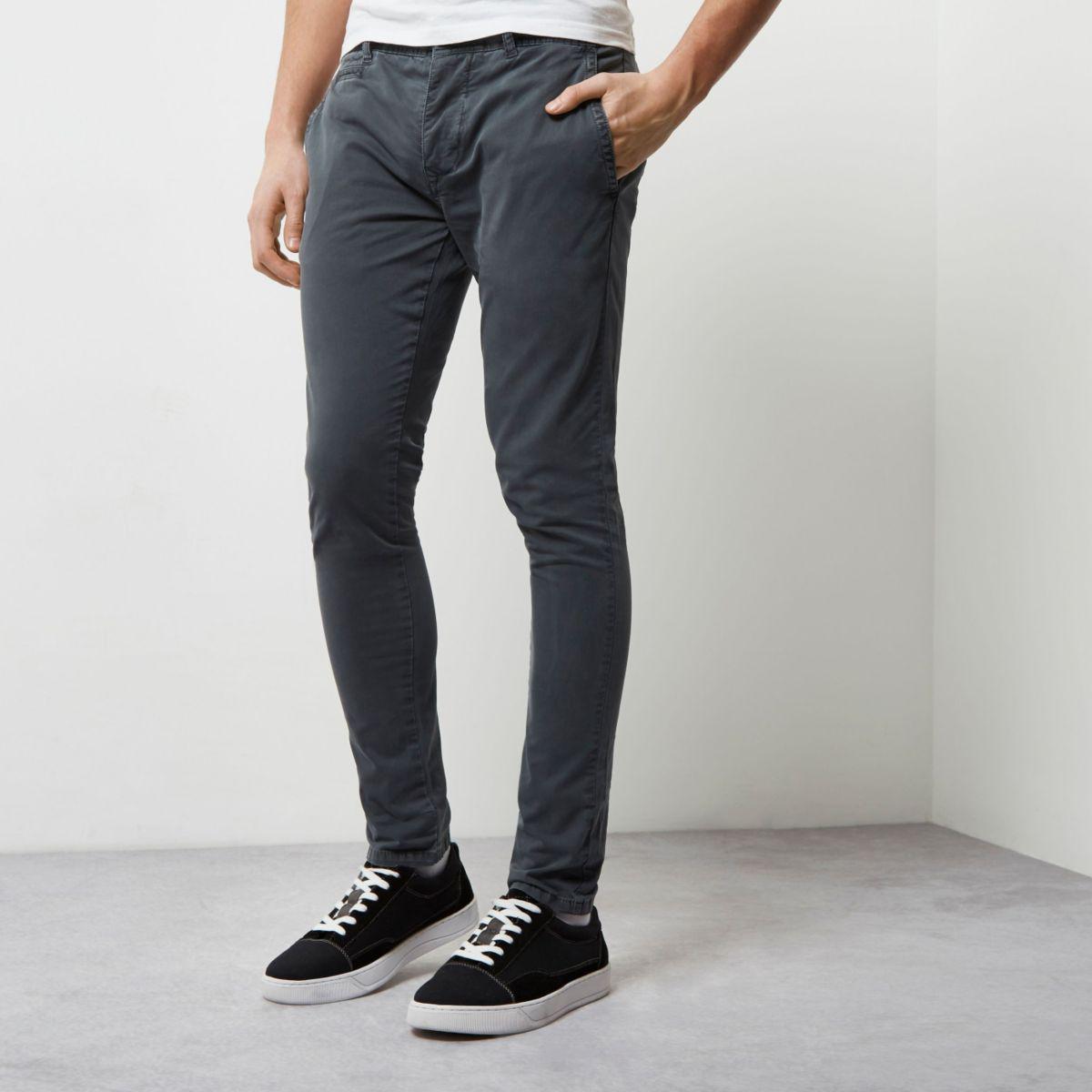 dark grey skinny chinos