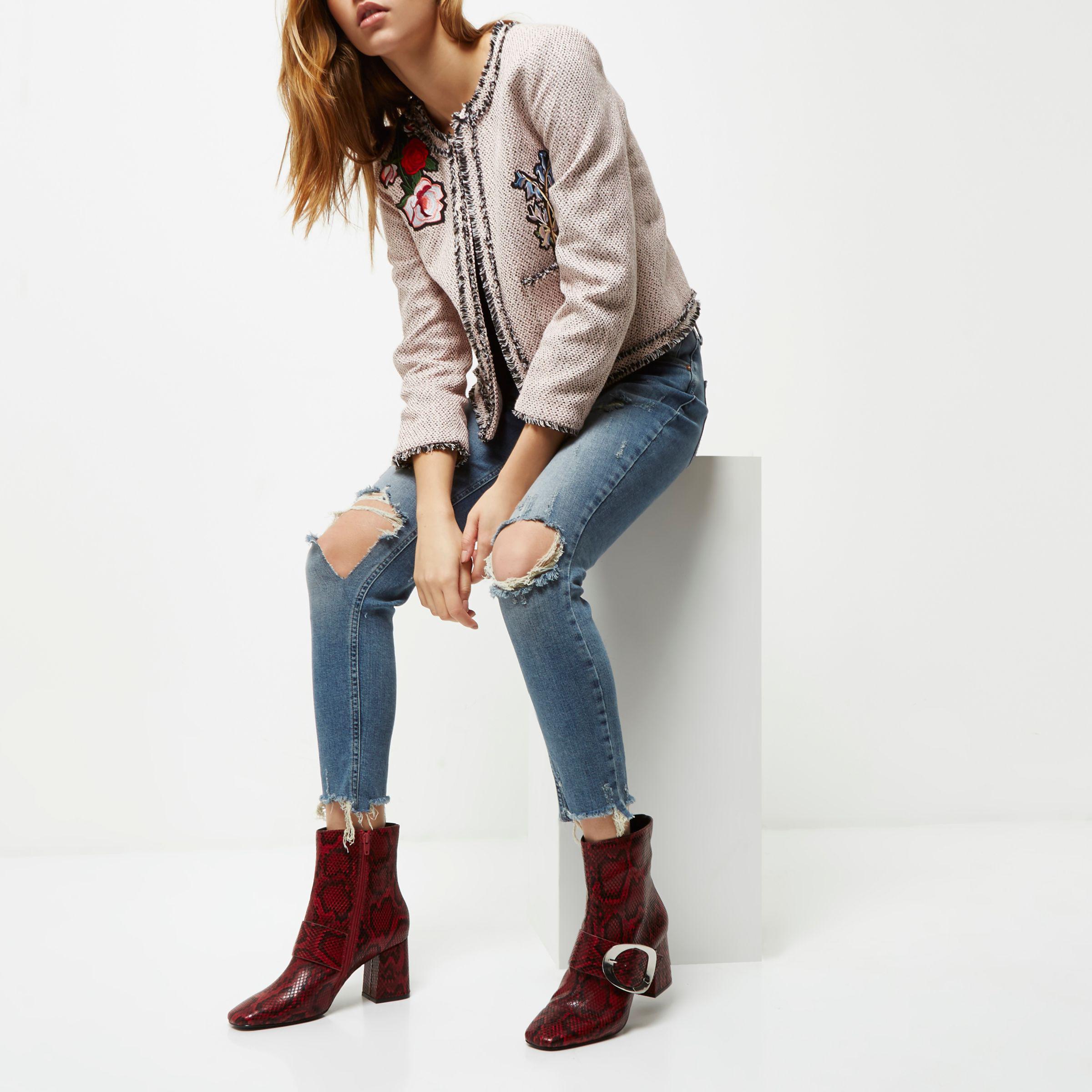 river island snakeskin boots