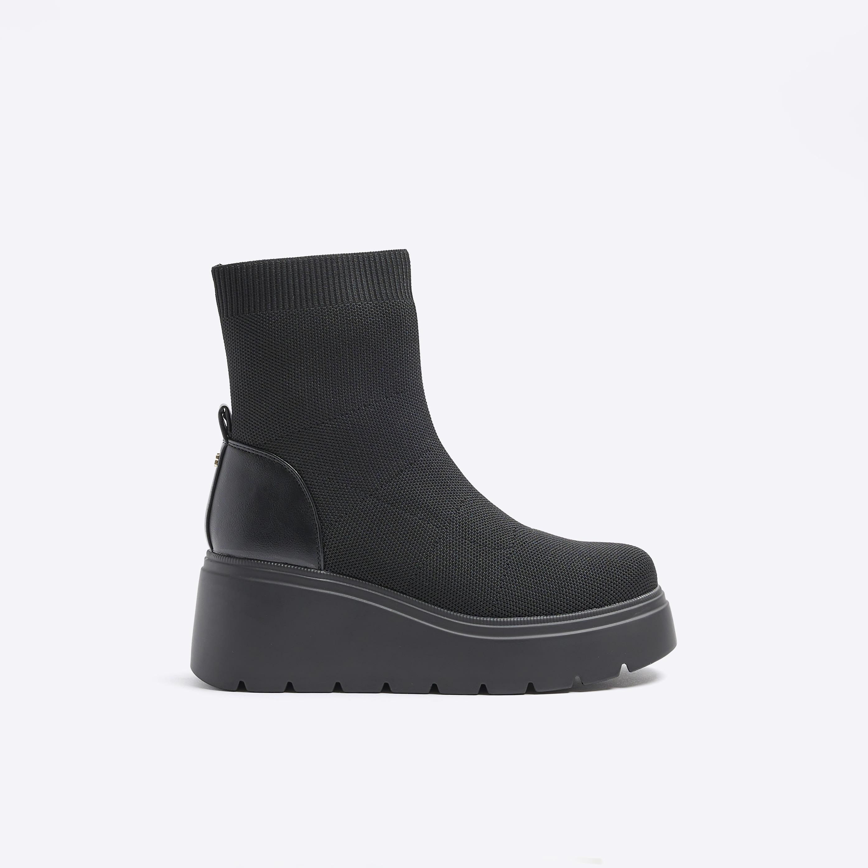 navy wedge ankle boots uk