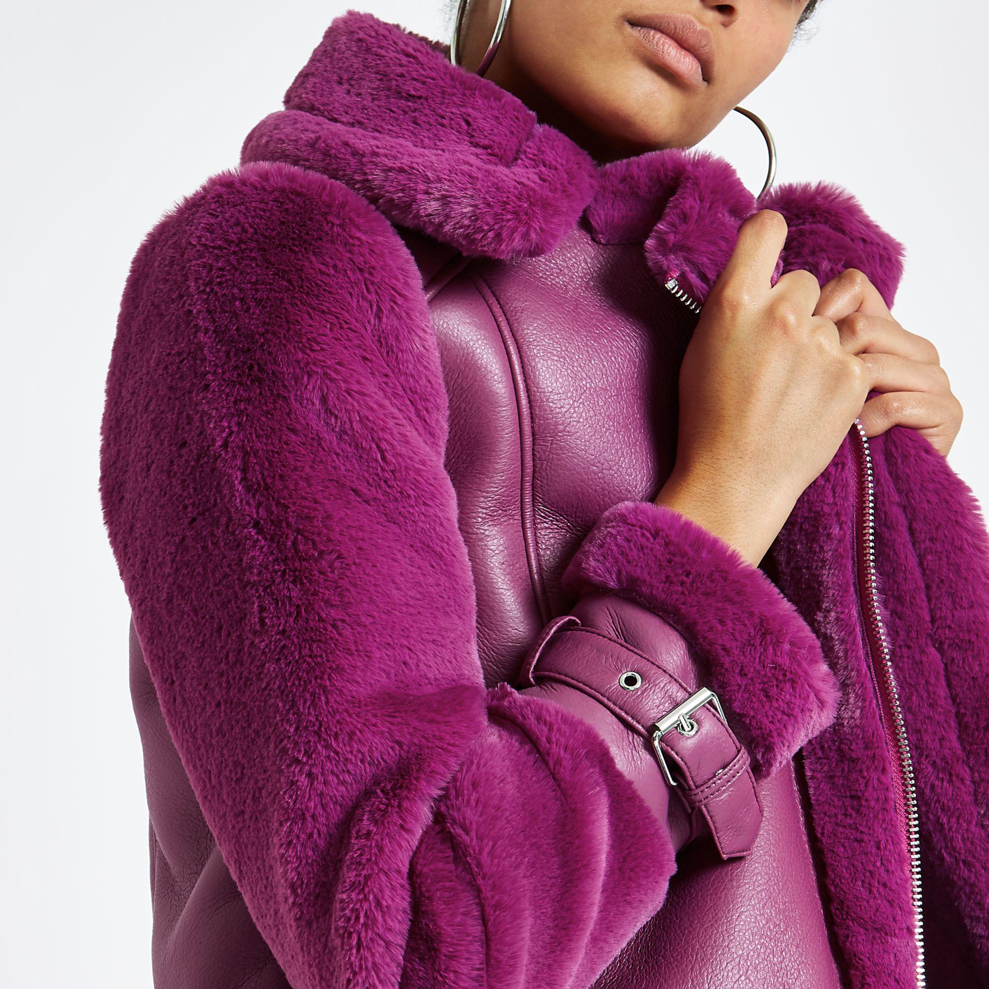 furry purple jacket