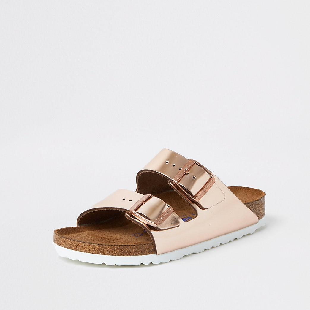 birkenstock rose gold metallic