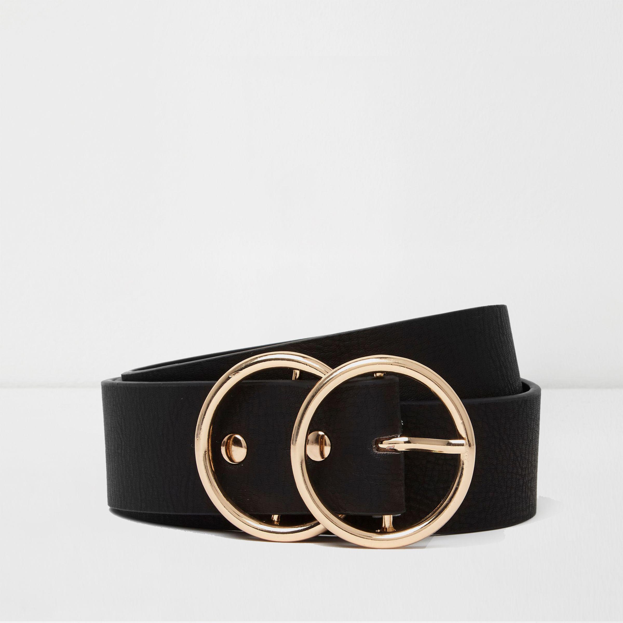 River Island Gold Tone Double Ring Belt 