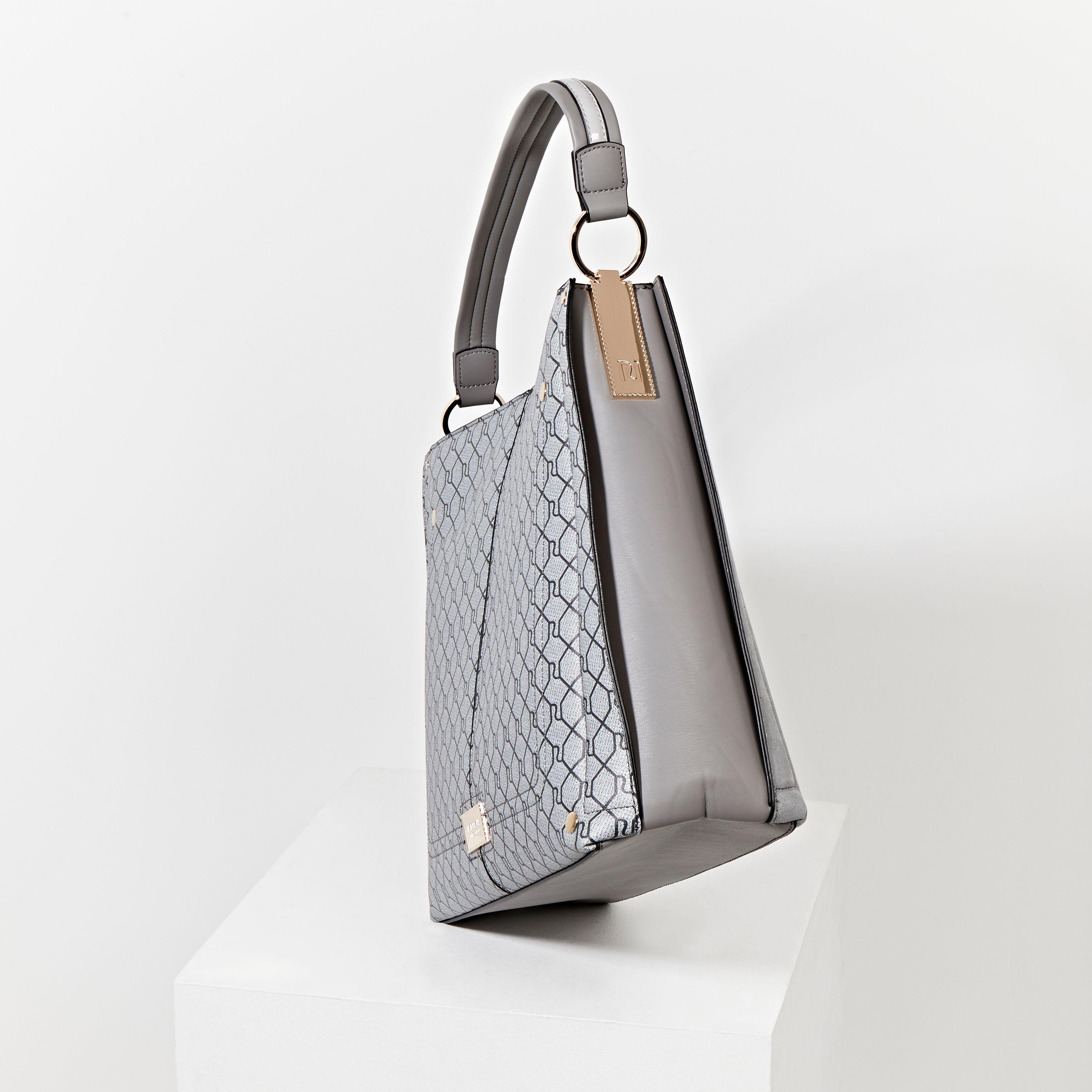 River island slouch bag grey sale