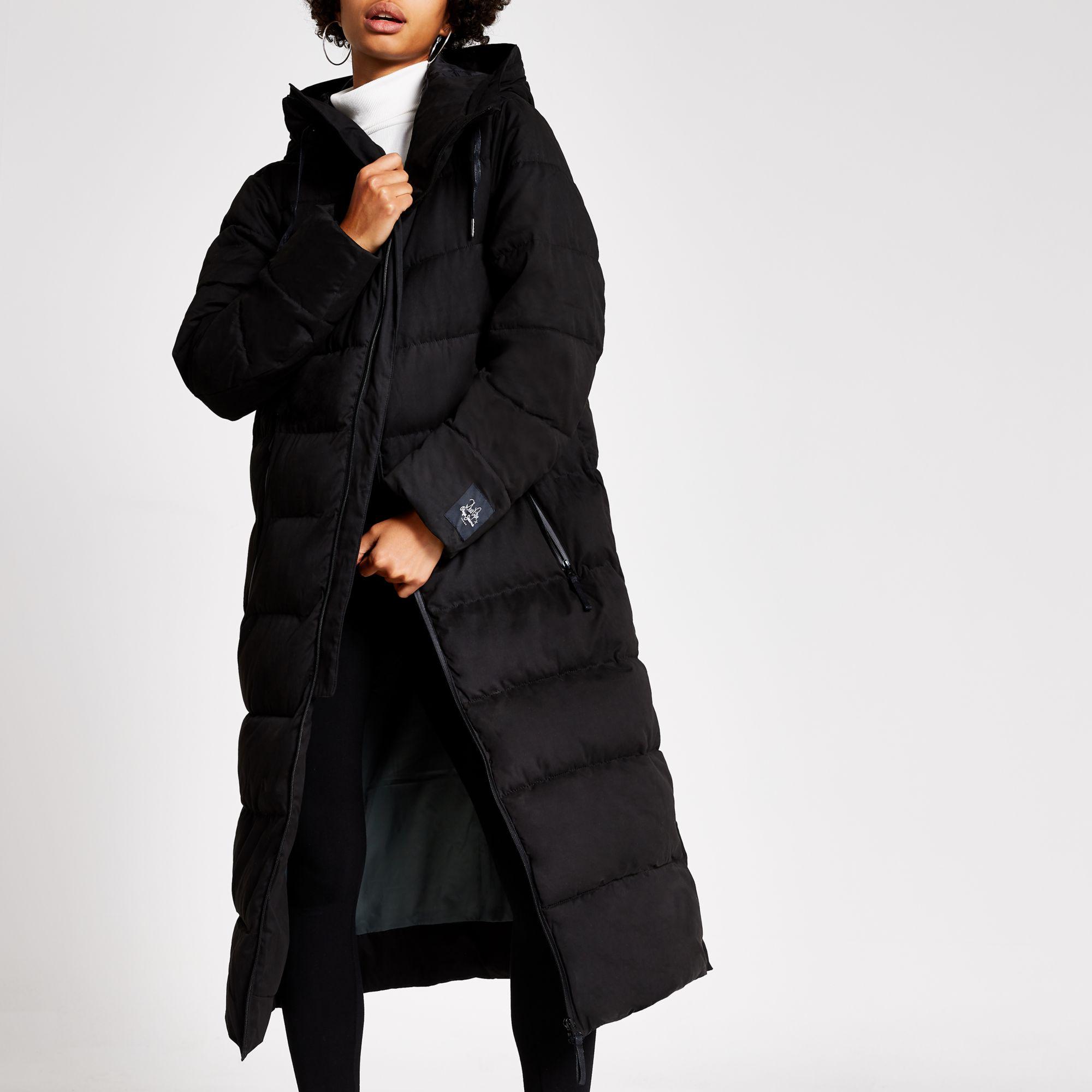 River Island Denim Dua Lipa X Pepe Jeans Black Puffer Coat Lyst