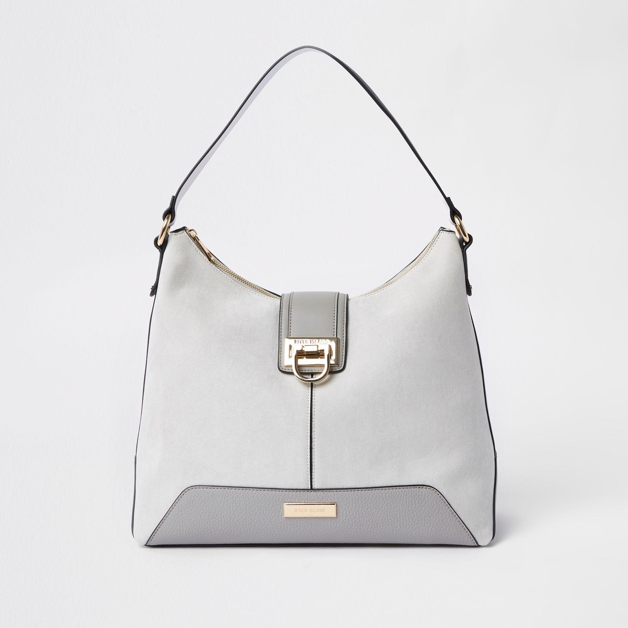 temperature Persecute disaster River Island Slouch Shoulder Bag In Grey in Gray | Lyst