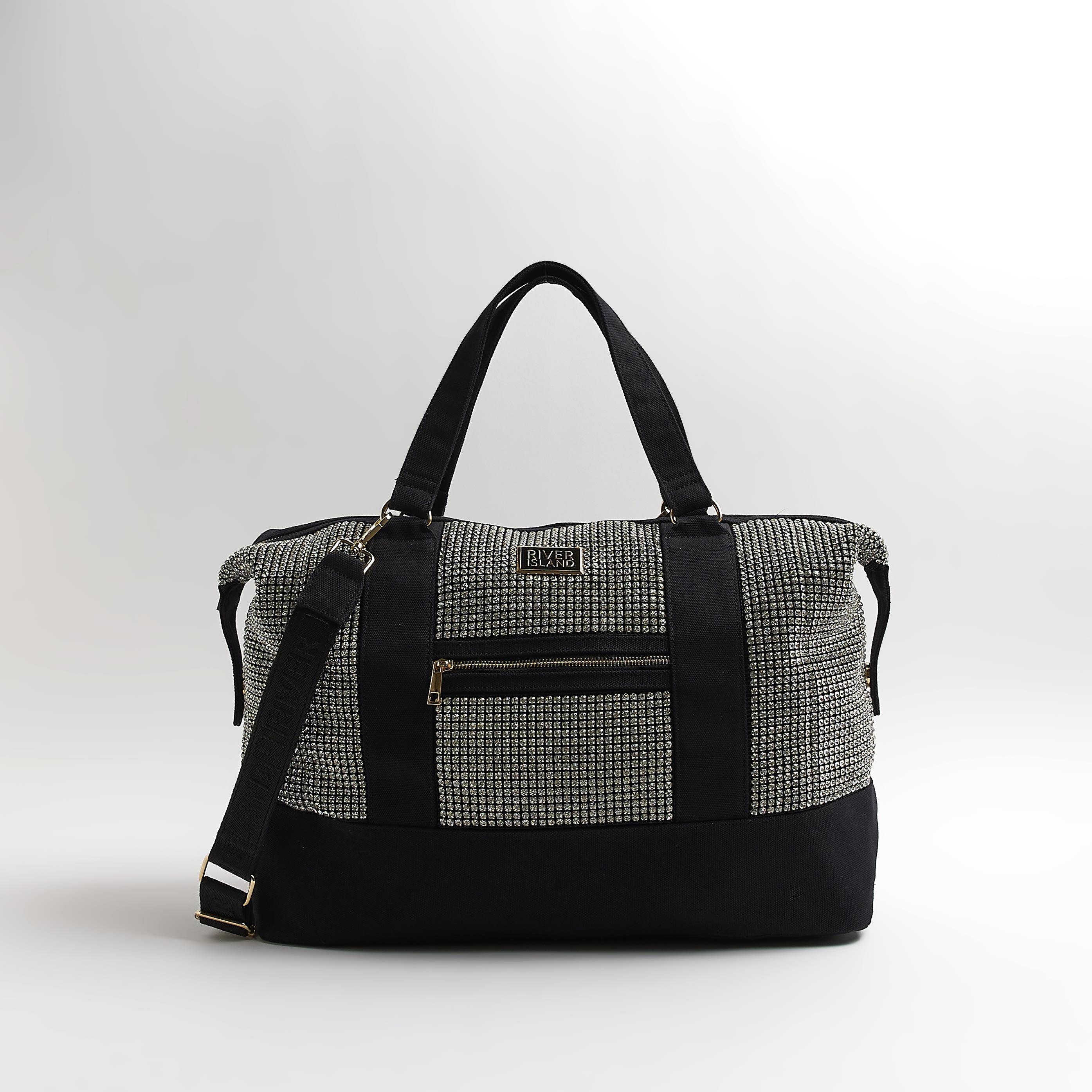 River island discount black weekend bag