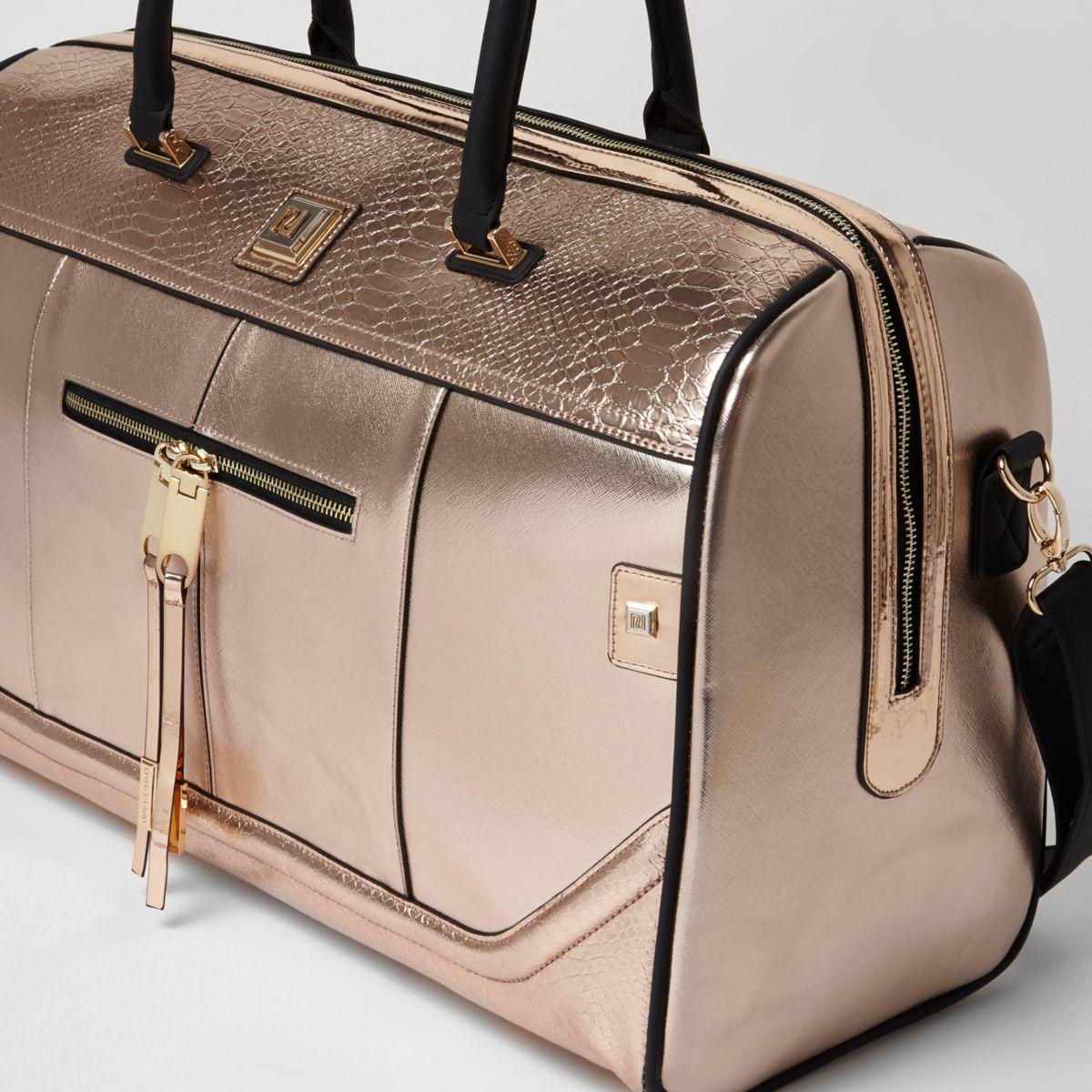 rose gold travel bag