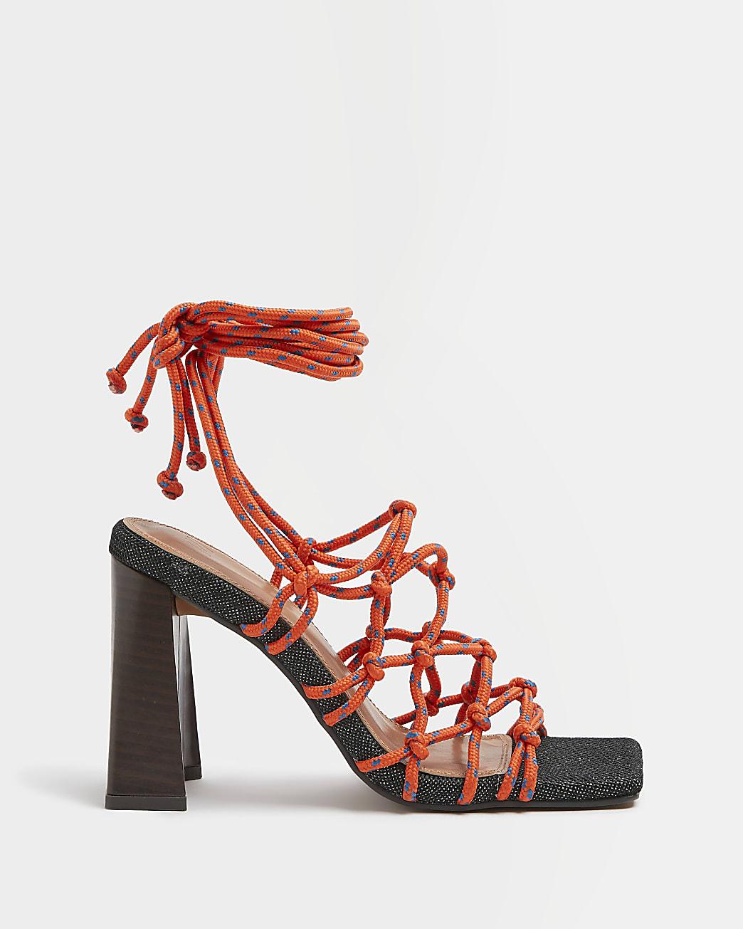 River island deals red sandals