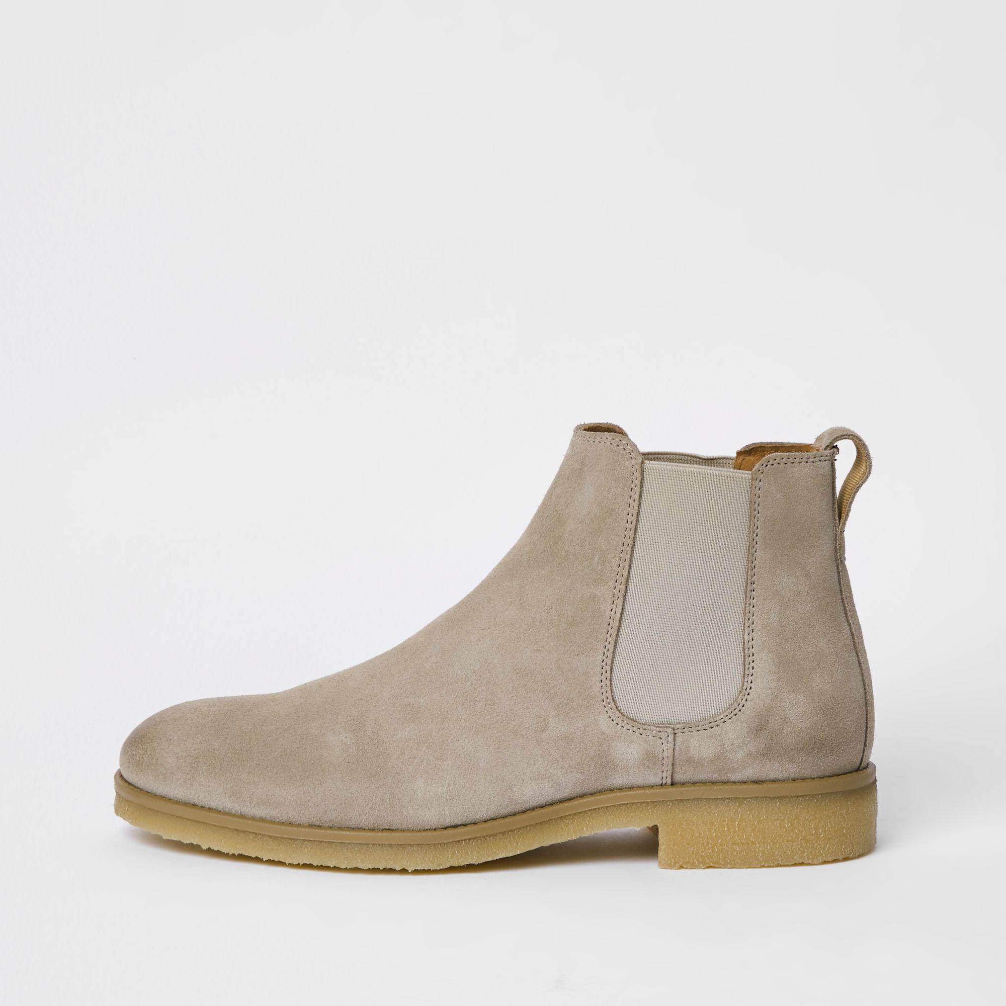 River Island Stone Wide Fit Suede 