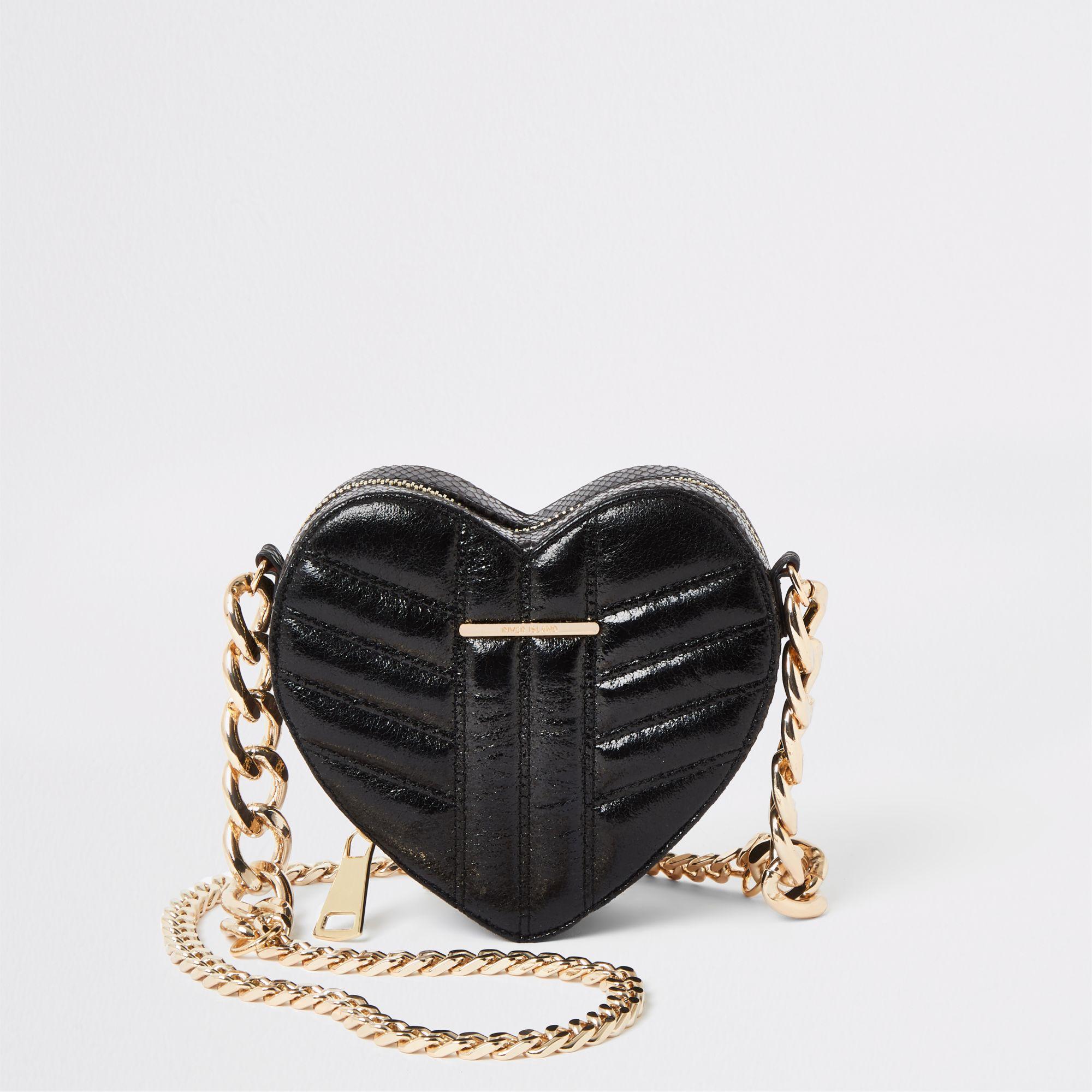 River island heart bag store