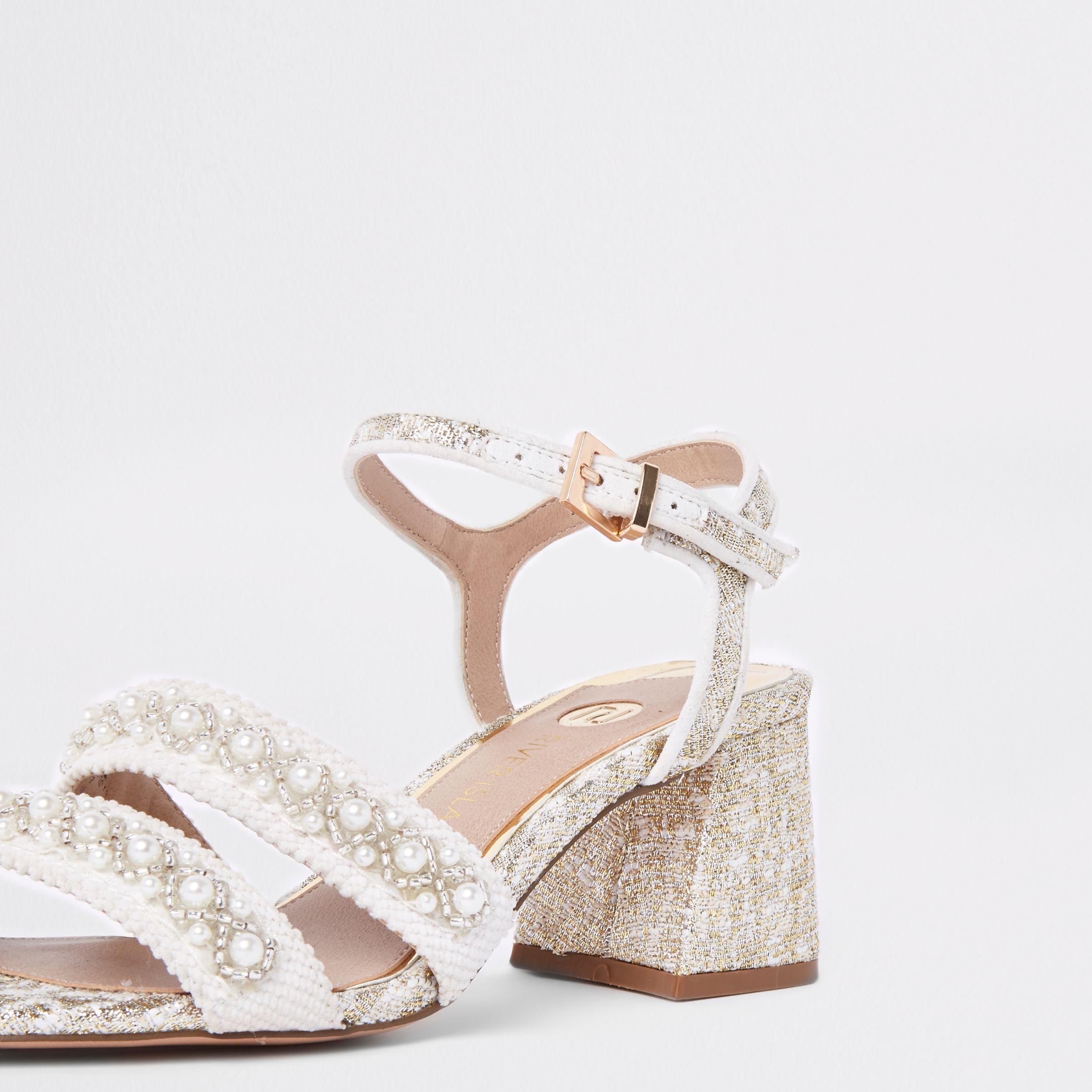 river island white stilettos