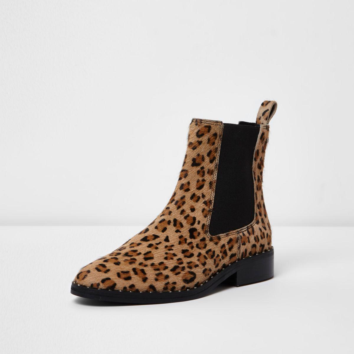 Get River Island Beige Chelsea Boots PNG