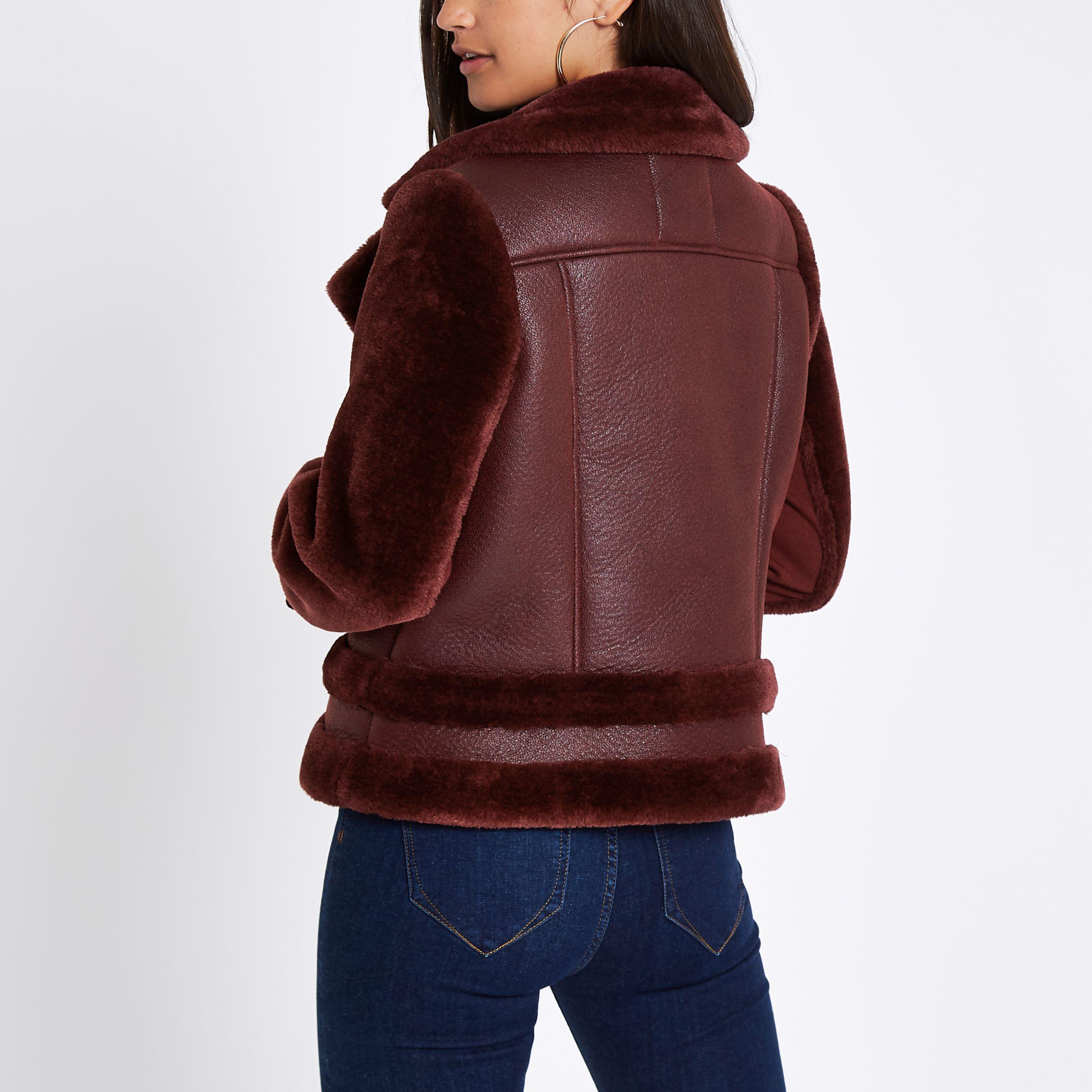 river island petite aviator jacket