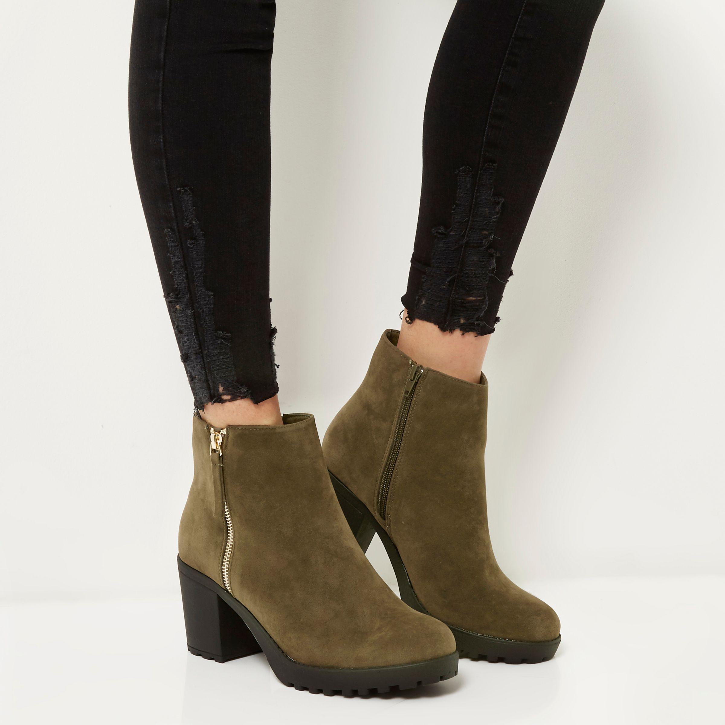 River island khaki boots Clearance