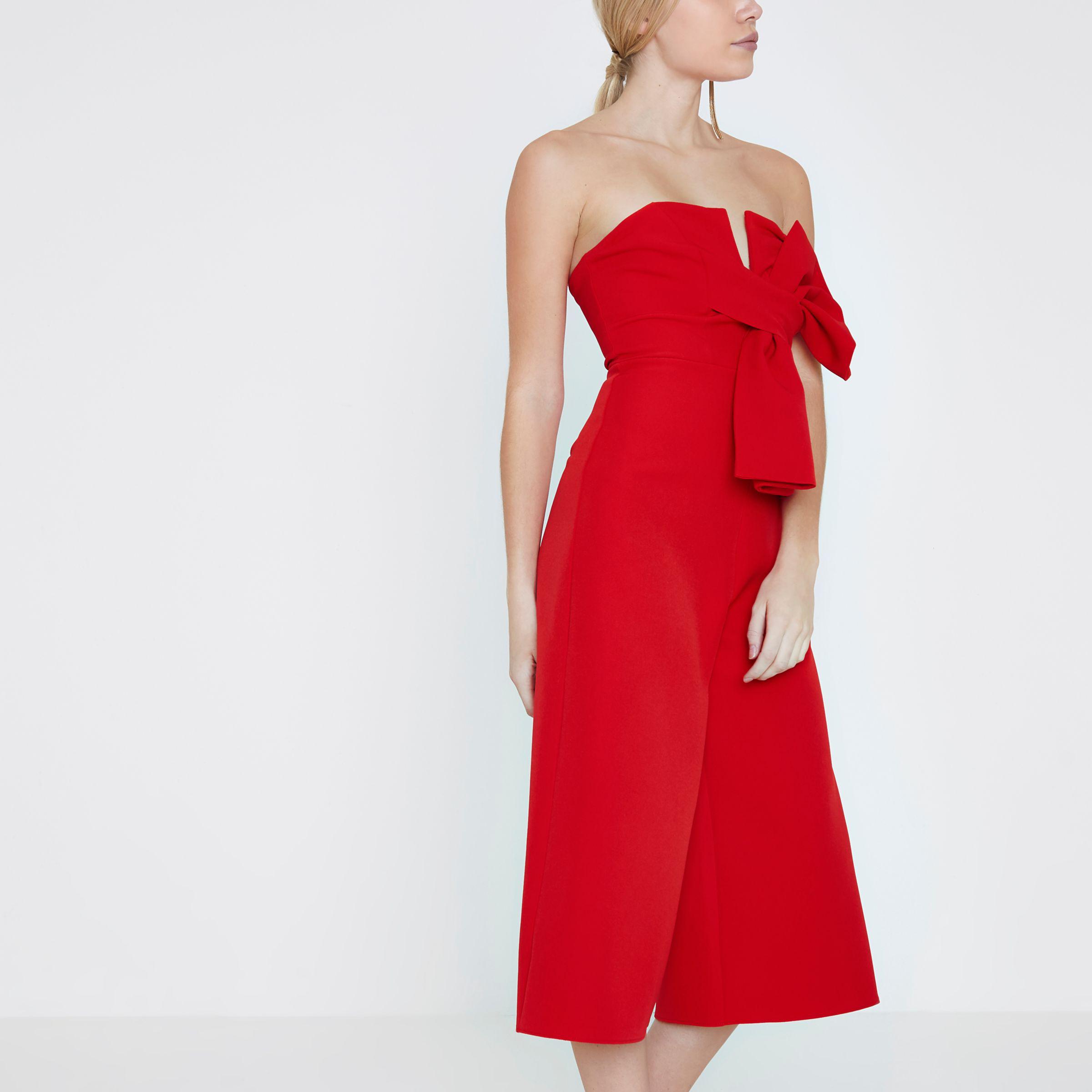 red bow jumpsuit