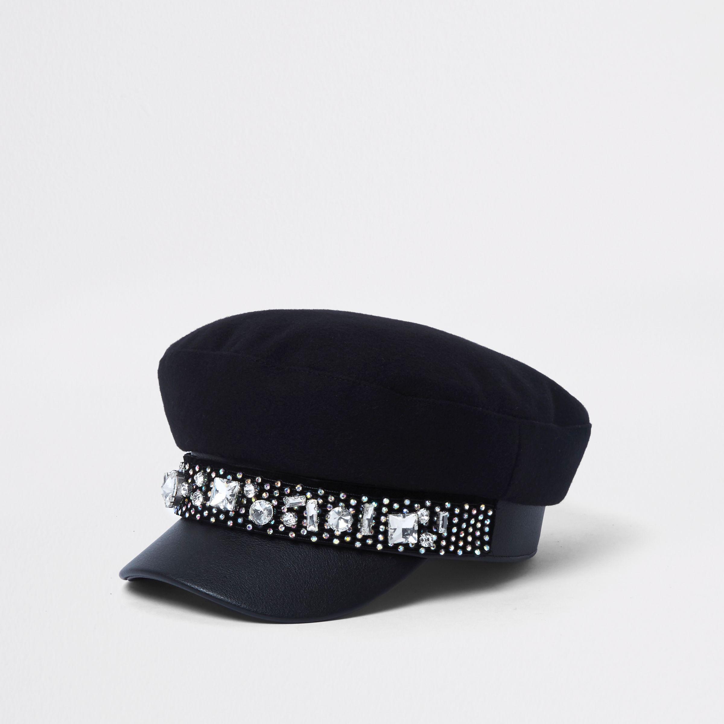 Embellished baker boy hat Clearance