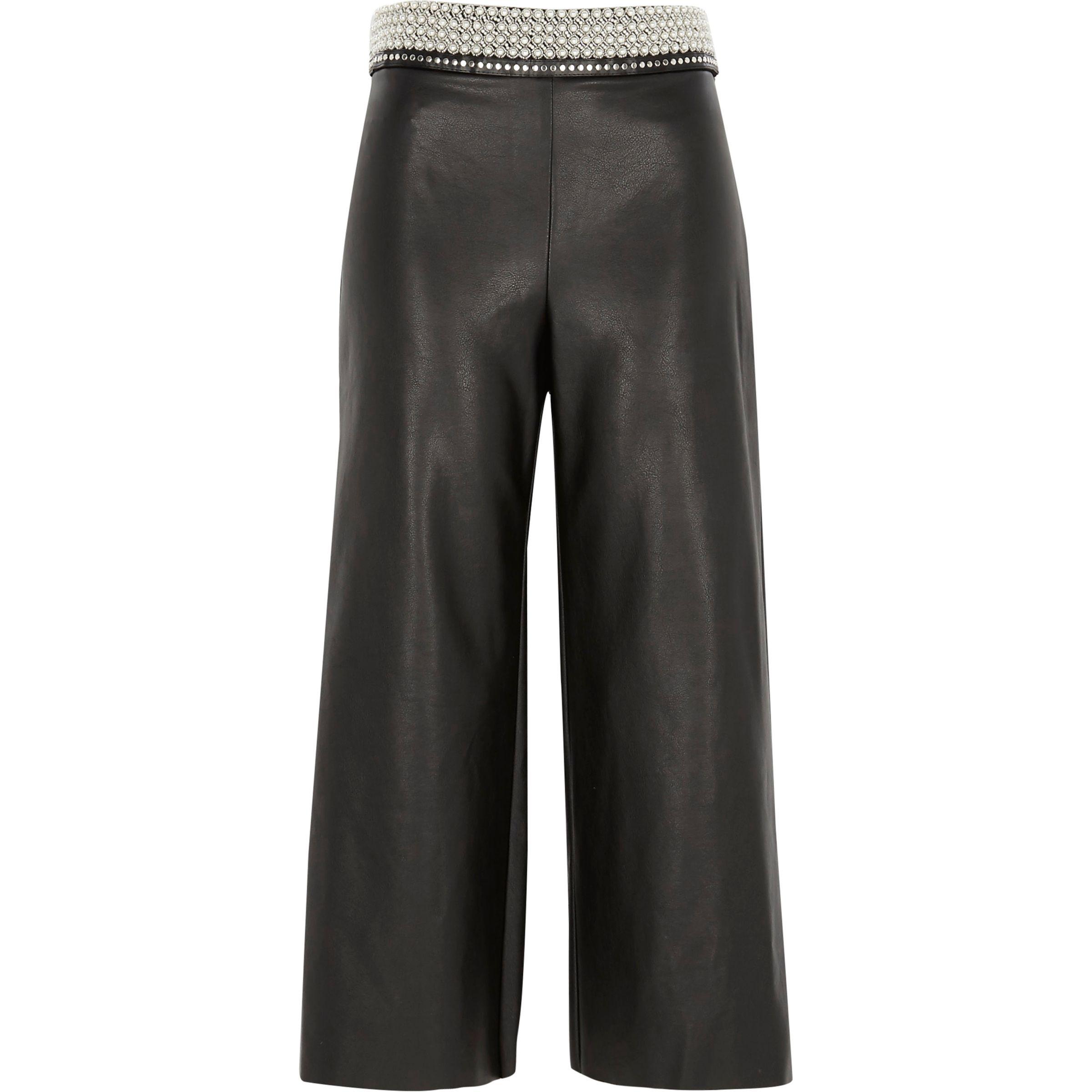 River Island Black Faux Leather 