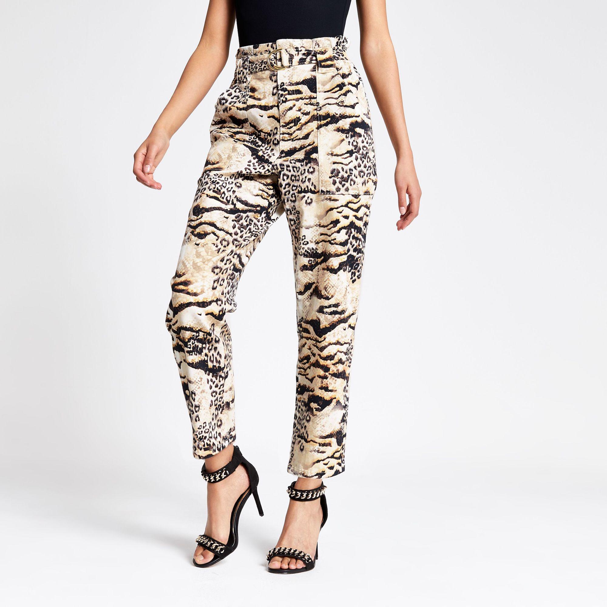 river island leopard print jeans
