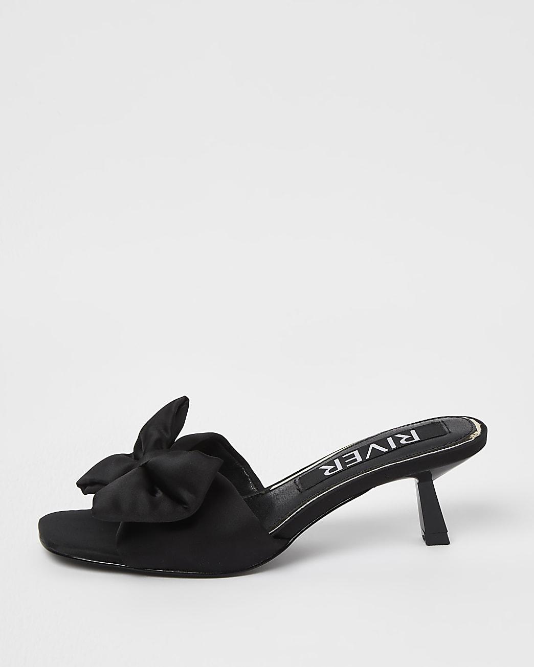 black bow mules