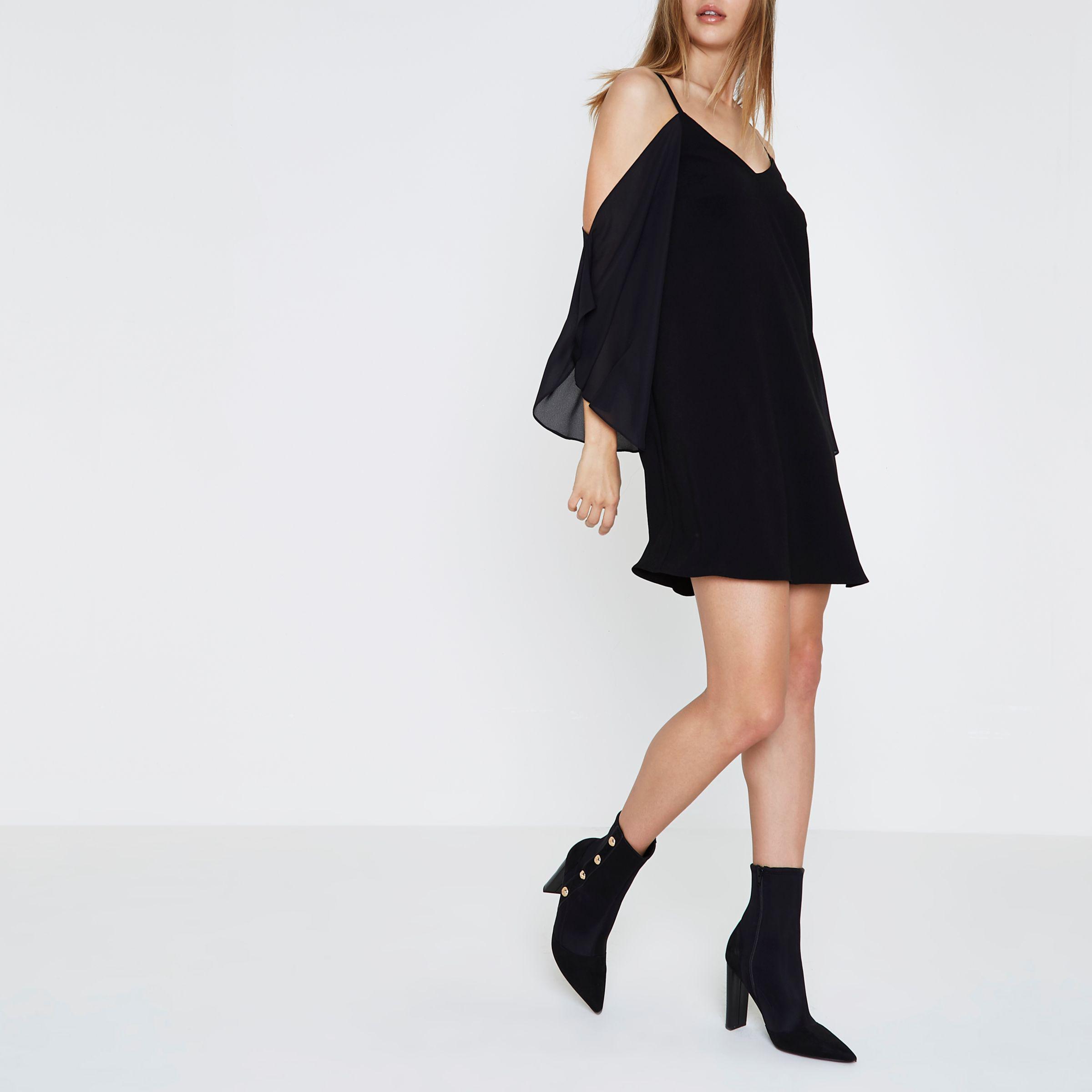 river island frill sleeve dress