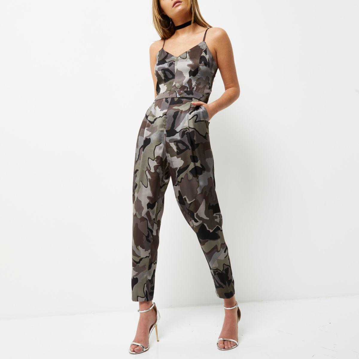 river island camo jumpsuit