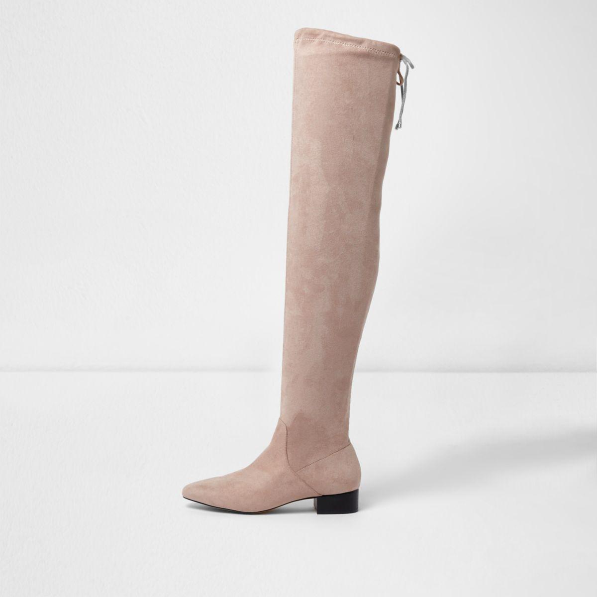 fluffy tan boots
