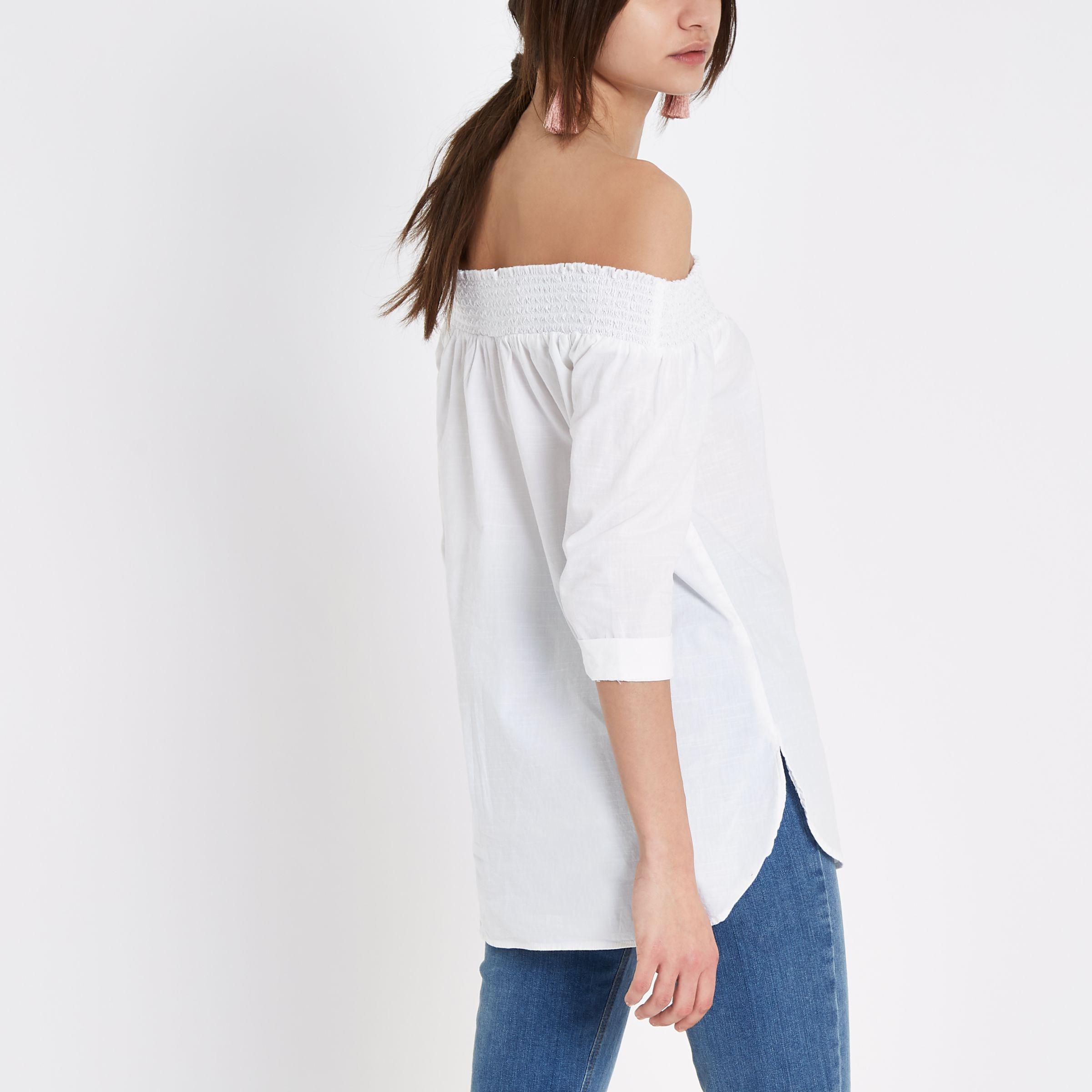 White Bardot Shirt on Sale, 52% OFF 