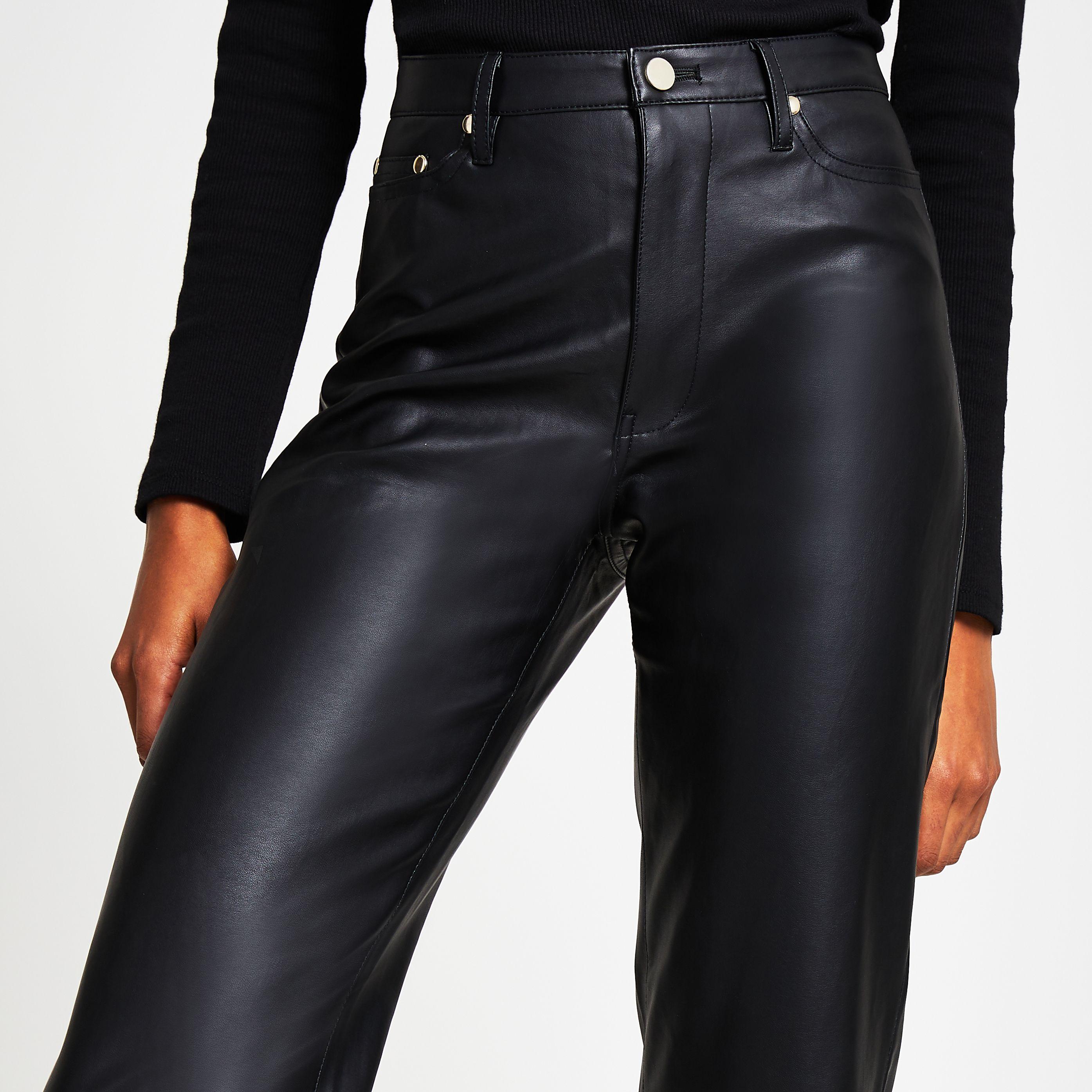 River Island Black Faux Leather 