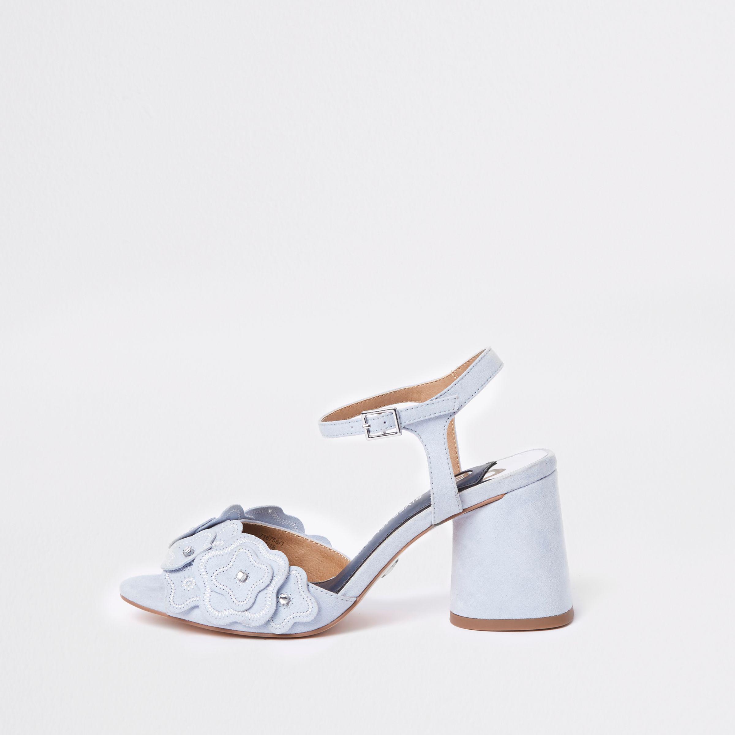 flower block heels