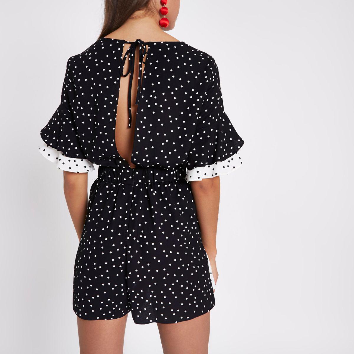 polka dot playsuit river island