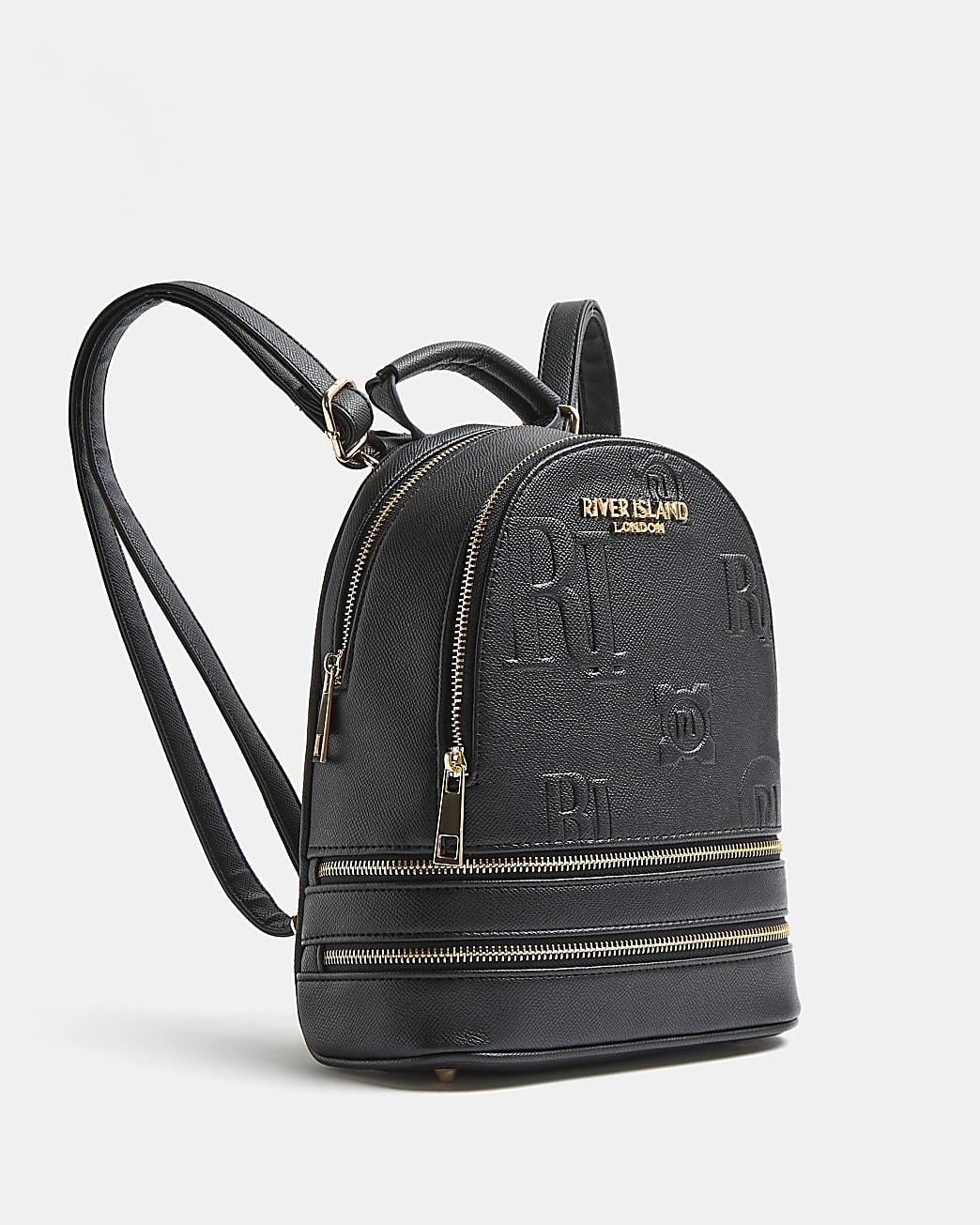 River Island Black Ri Monogram Embossed 