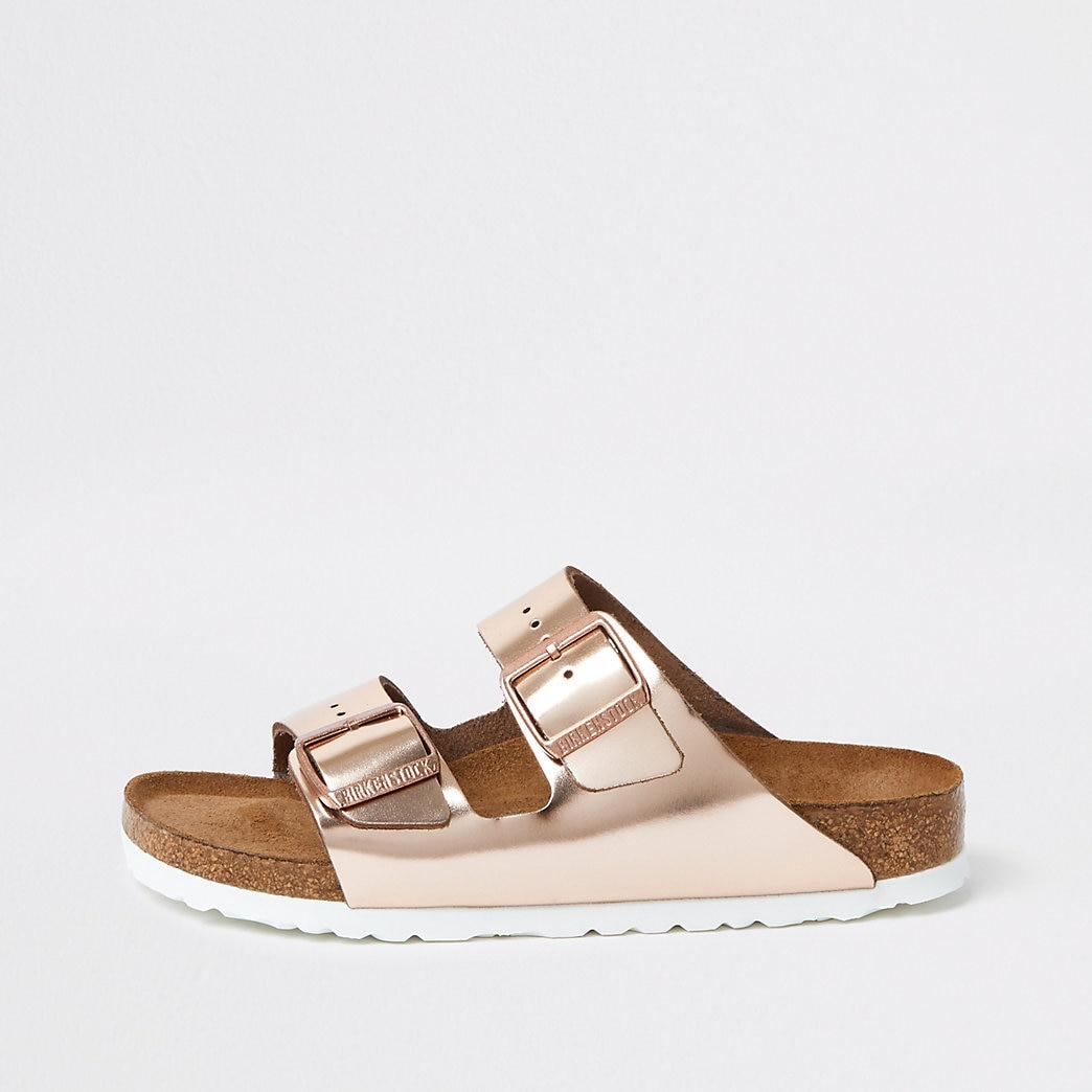 birkenstock rose gold metallic