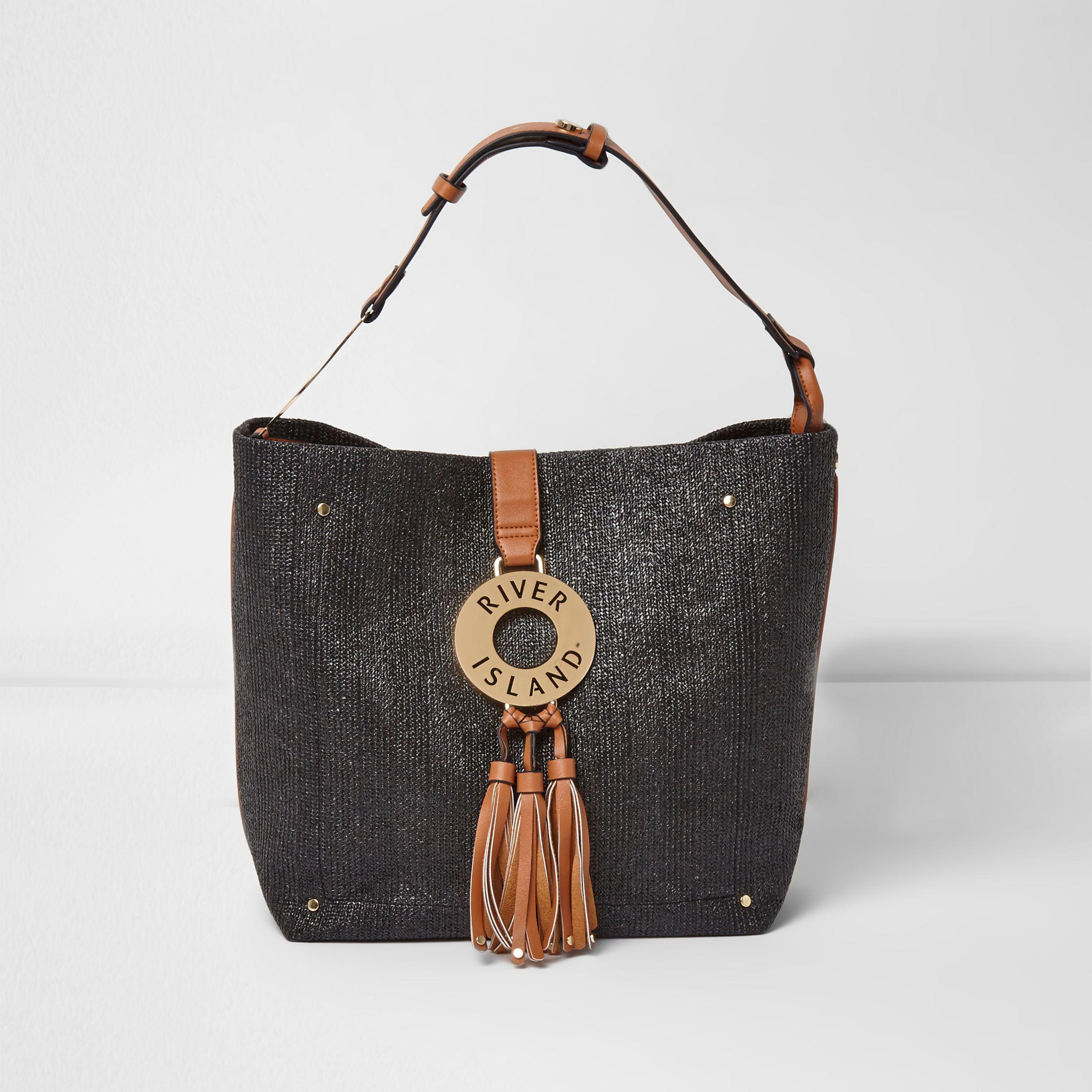 River Island Woven Small Tote Bag IUCN Water