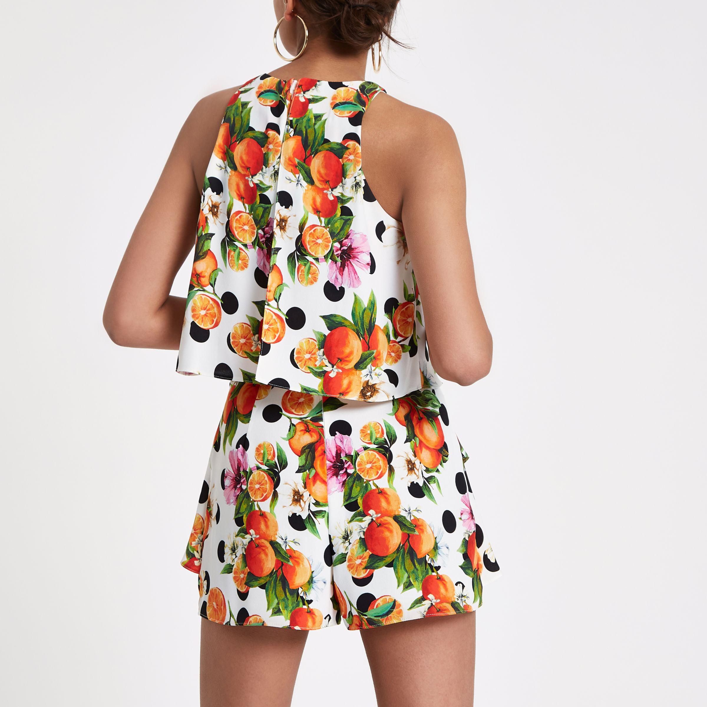 polka dot playsuit river island