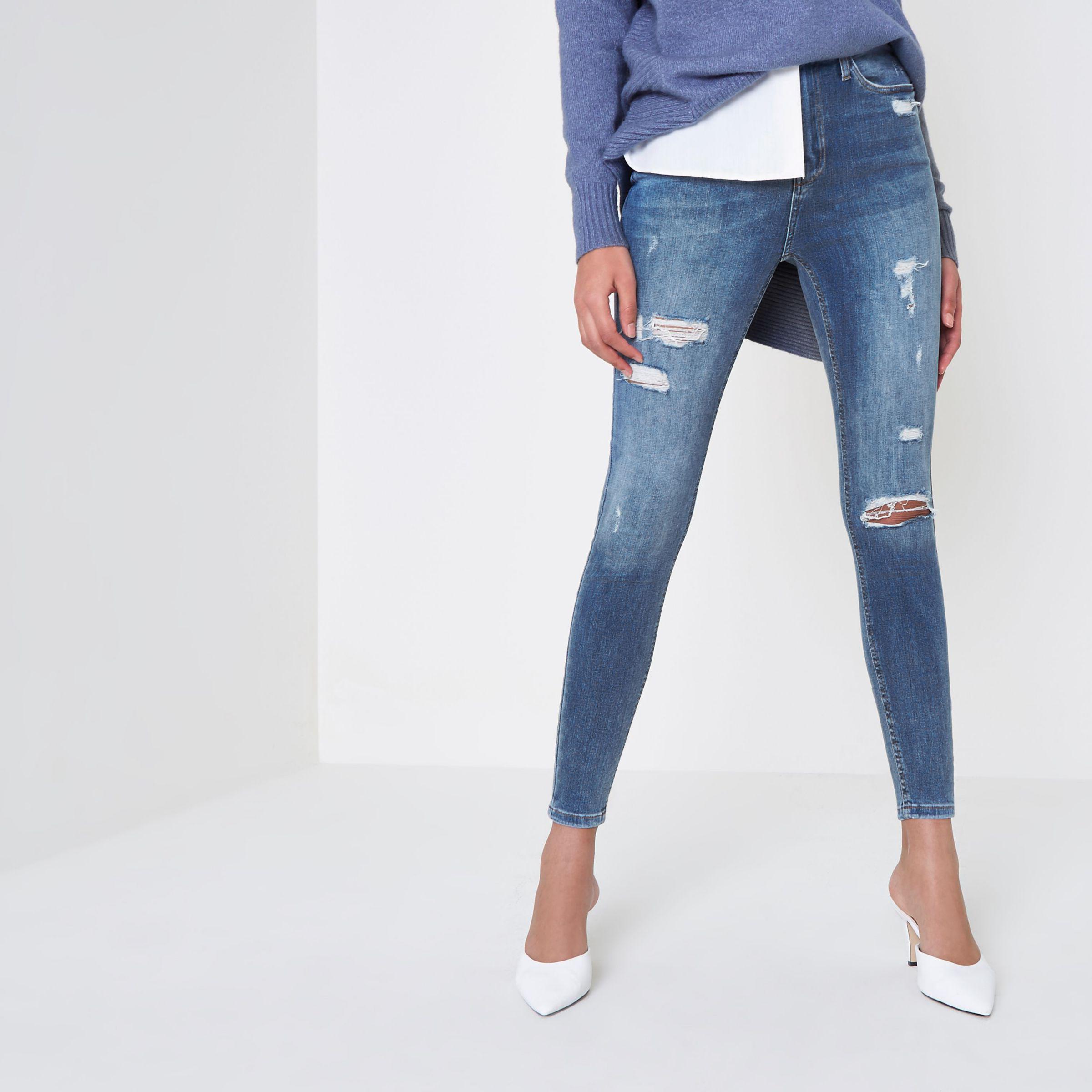 river island harper coated jeans