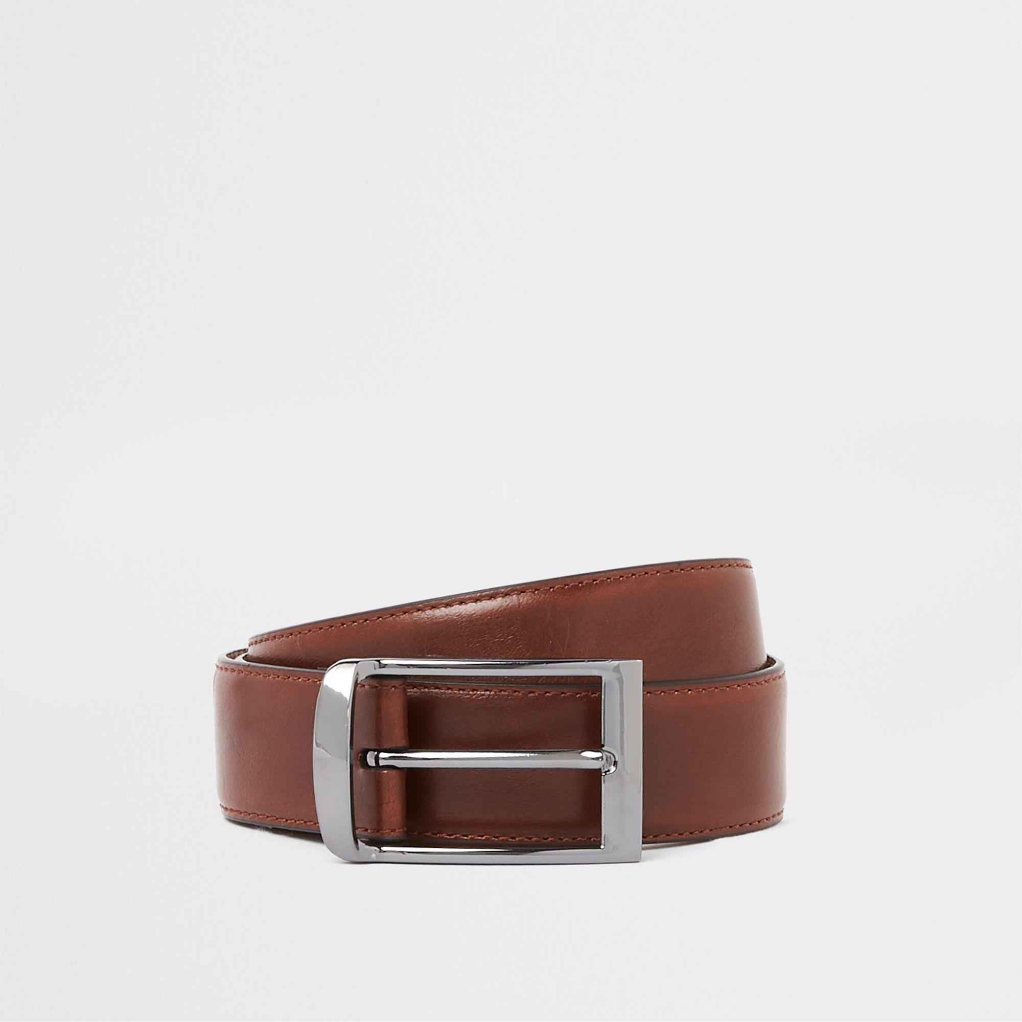 River Island Ri Monogram Belt in Brown for Men Lyst