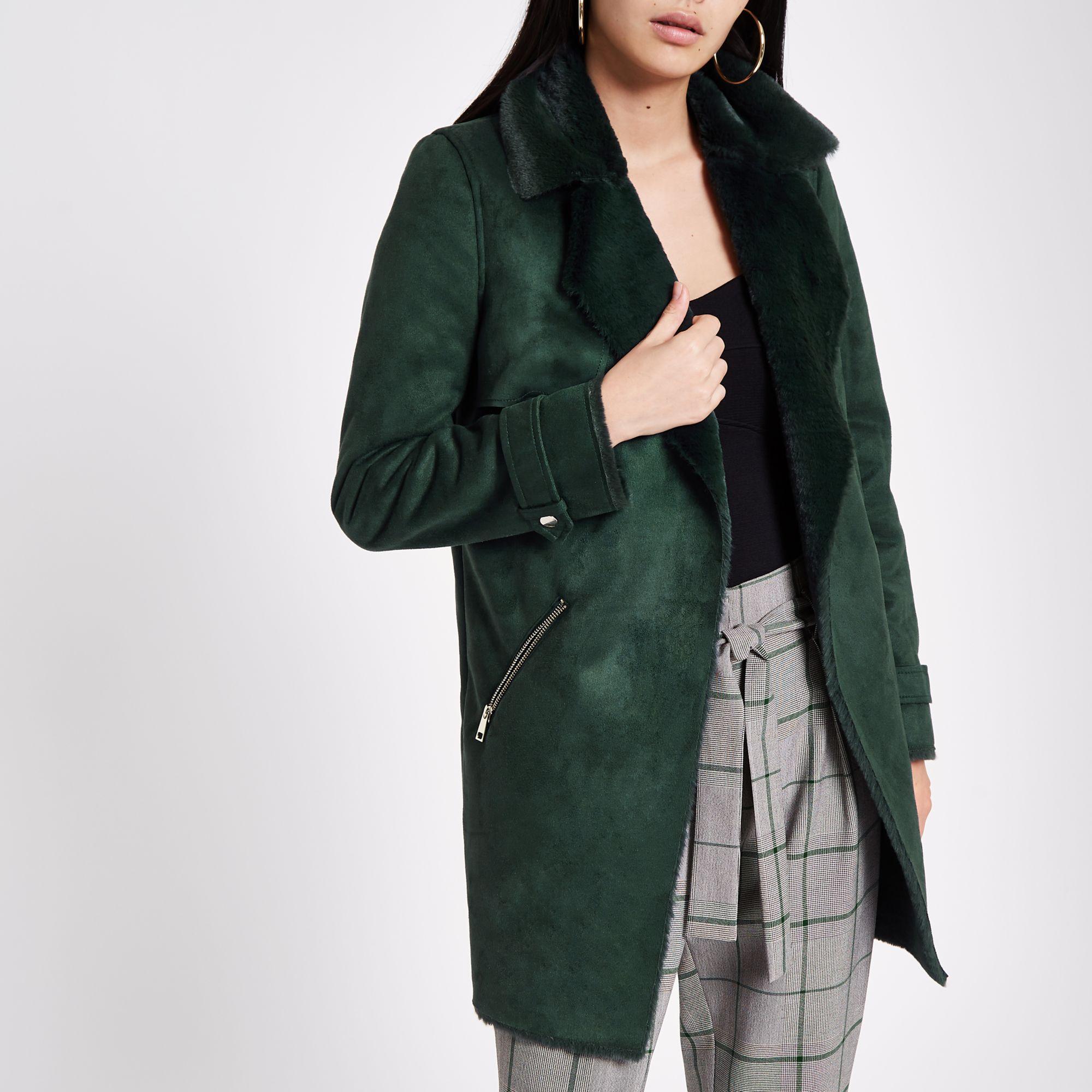 river island green jacket