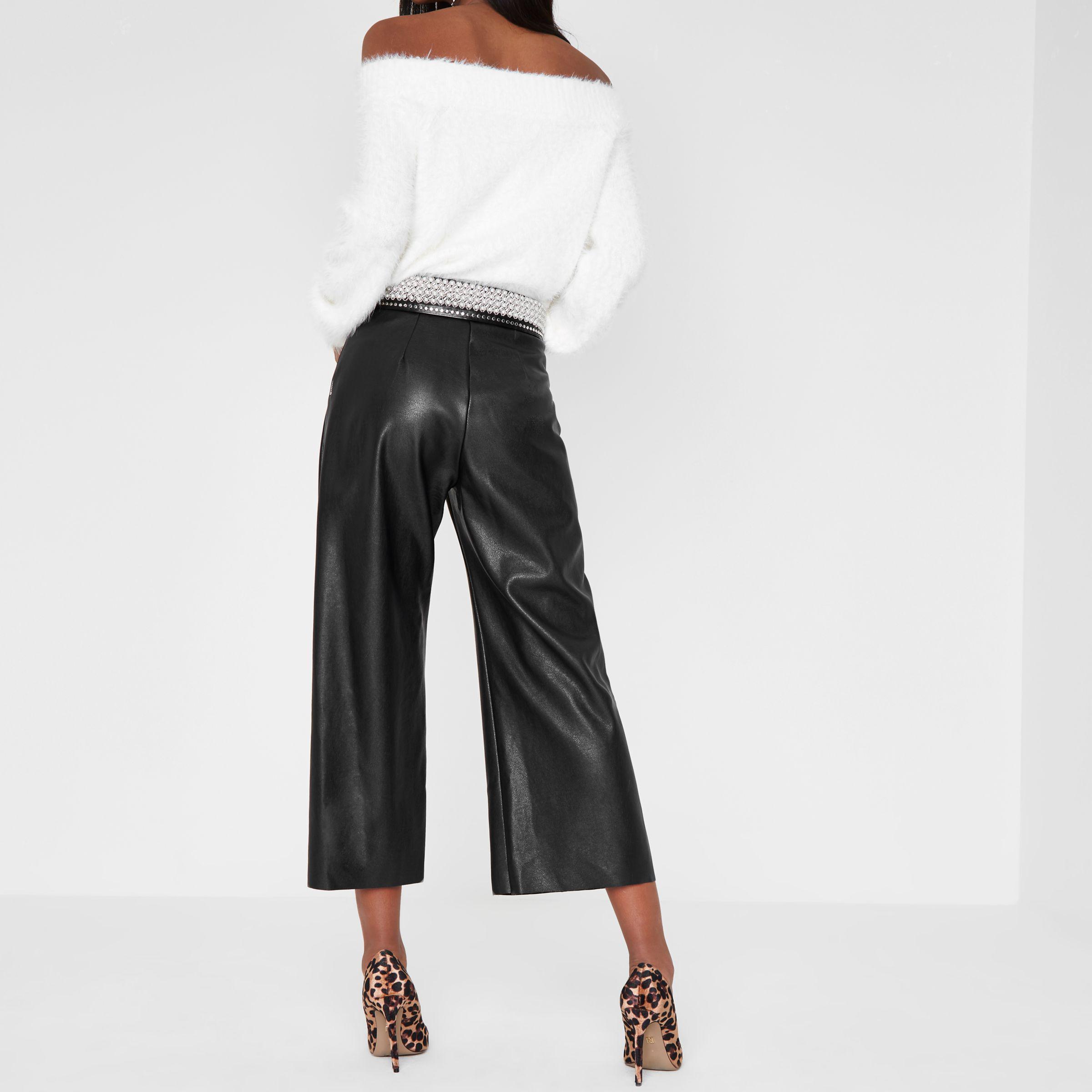 River Island Black Faux Leather 