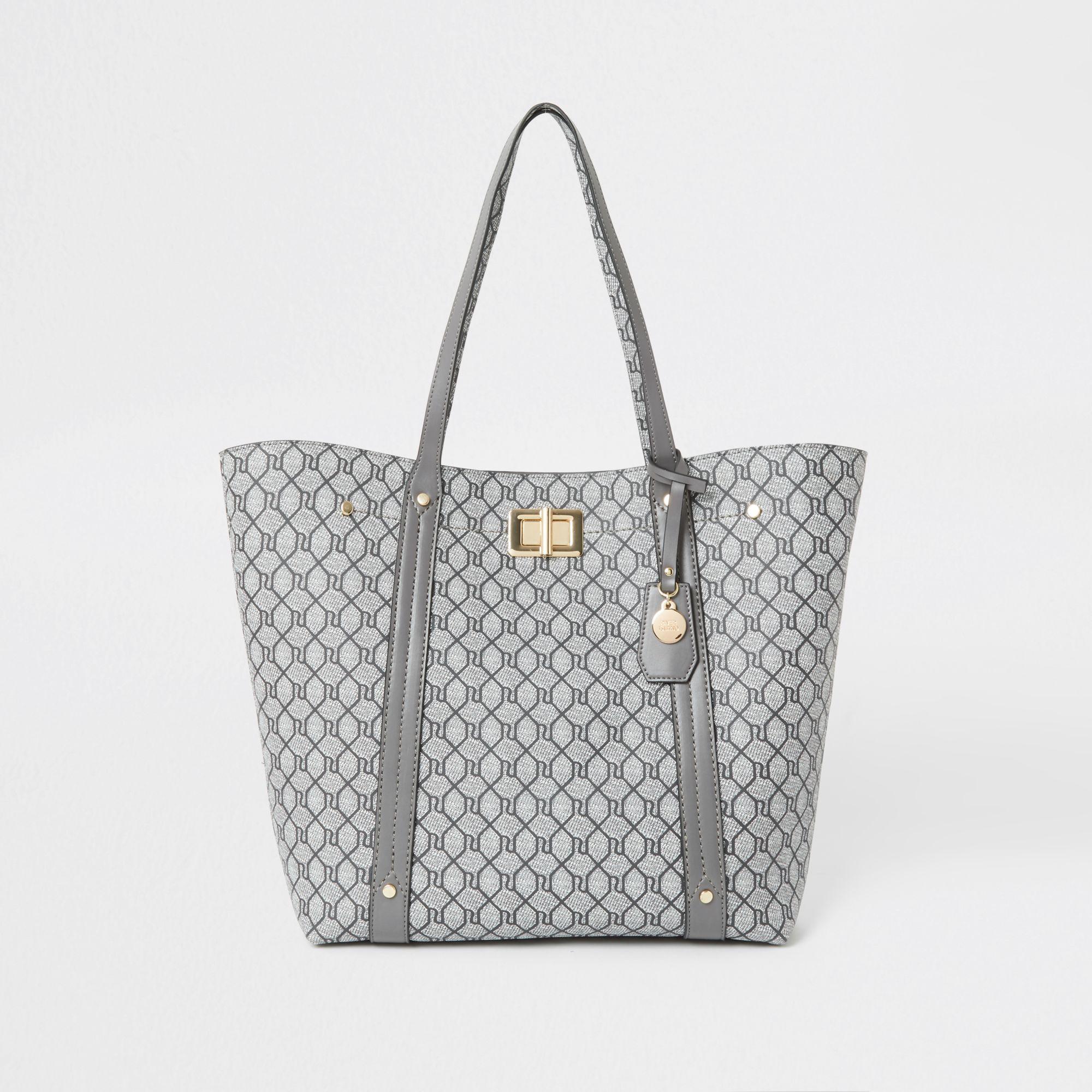 River island grey purse sales