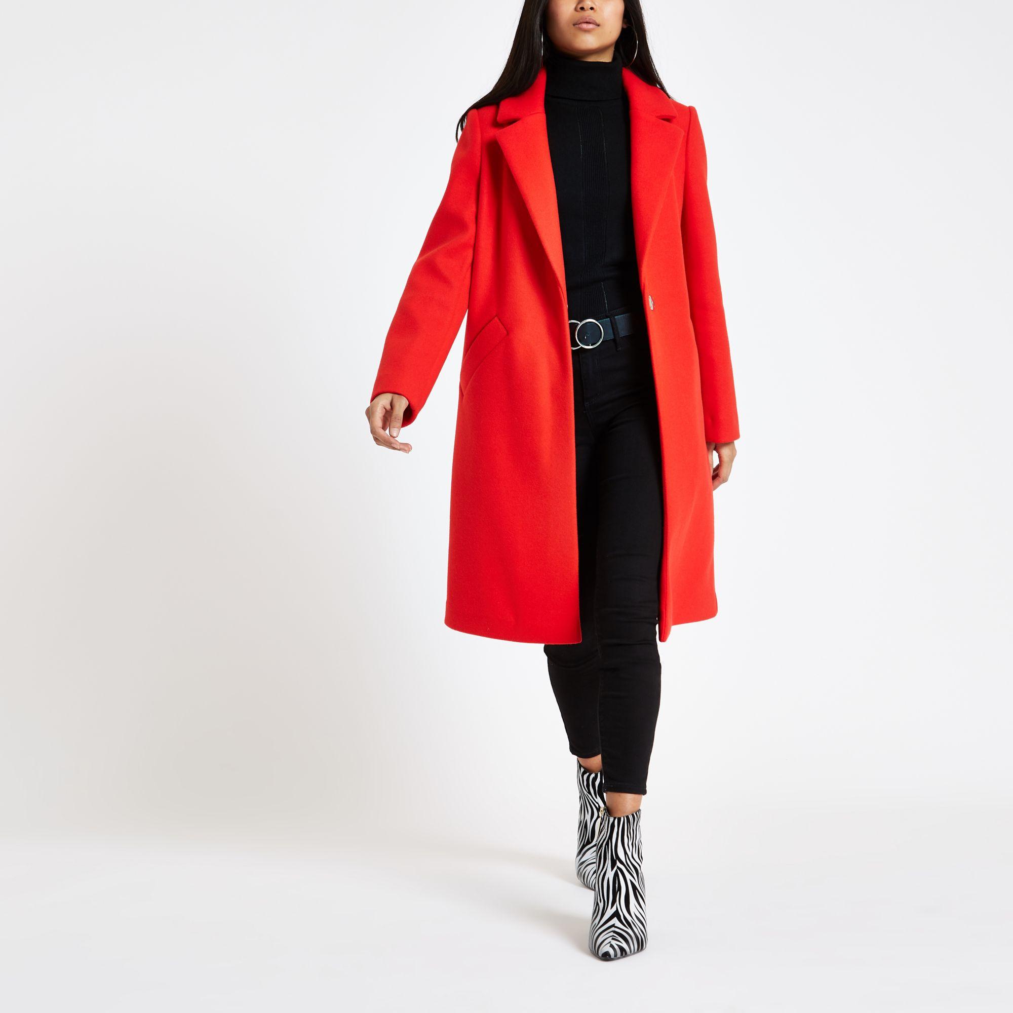 river island red coat