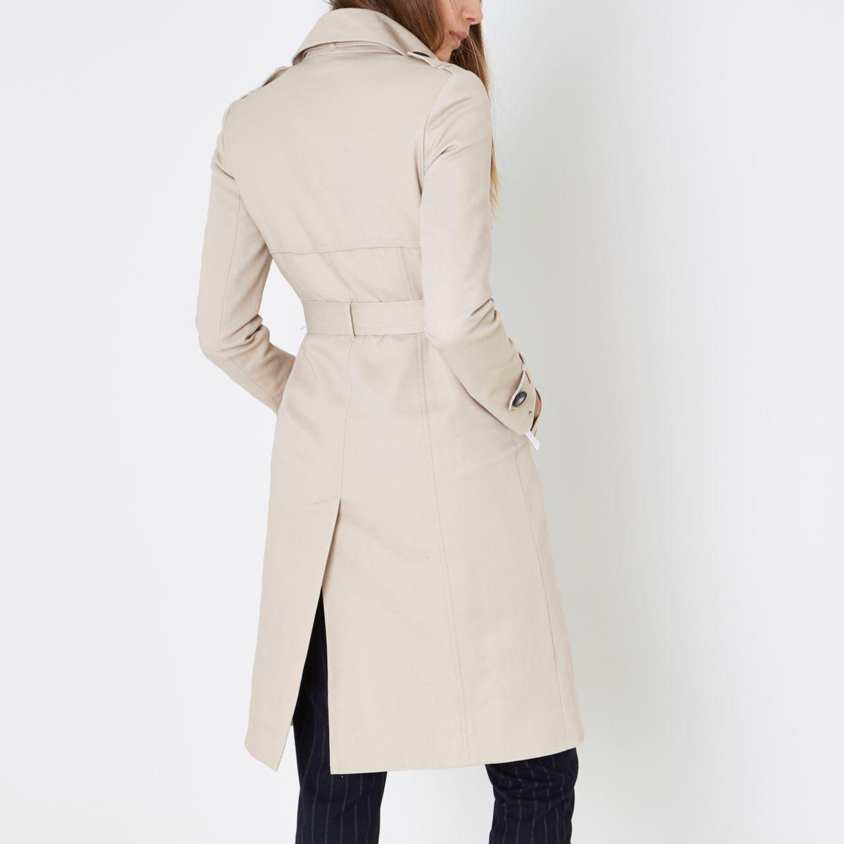 River Island Cream Belted Trench Coat Cream Belted Trench Coat in ...