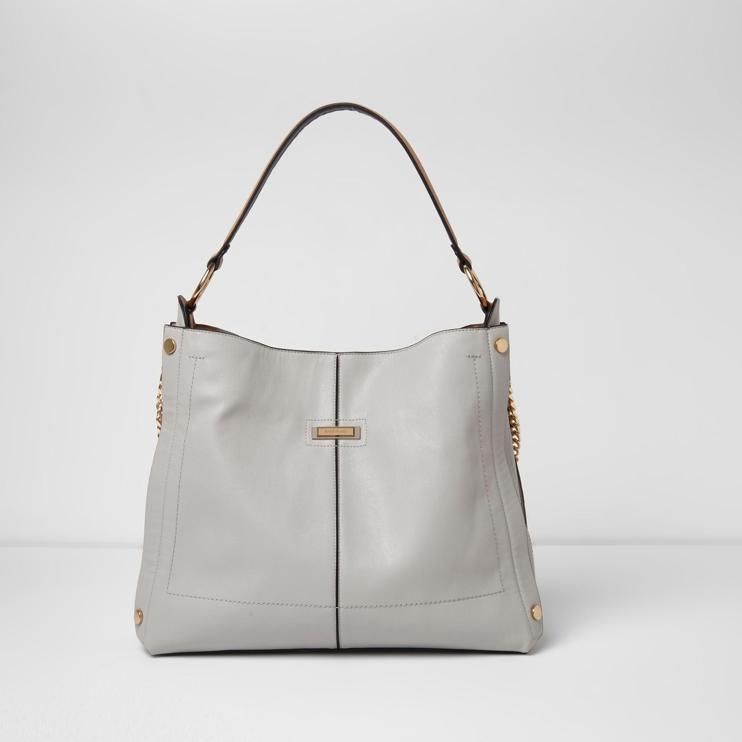 grey slouch bag river island
