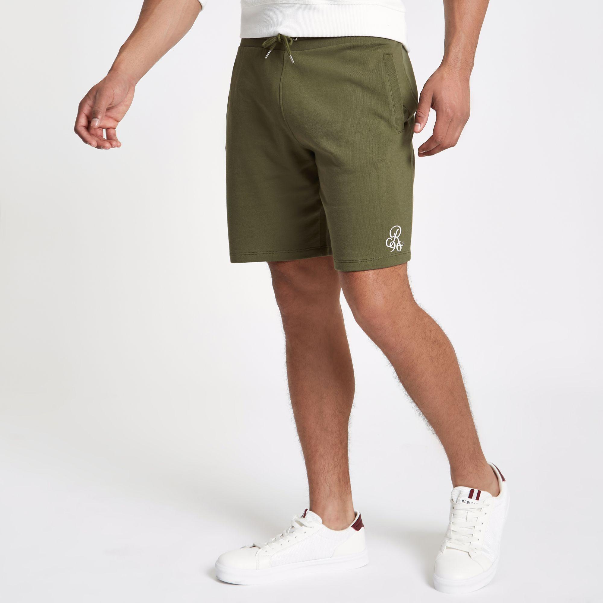 river island white embroidered shorts