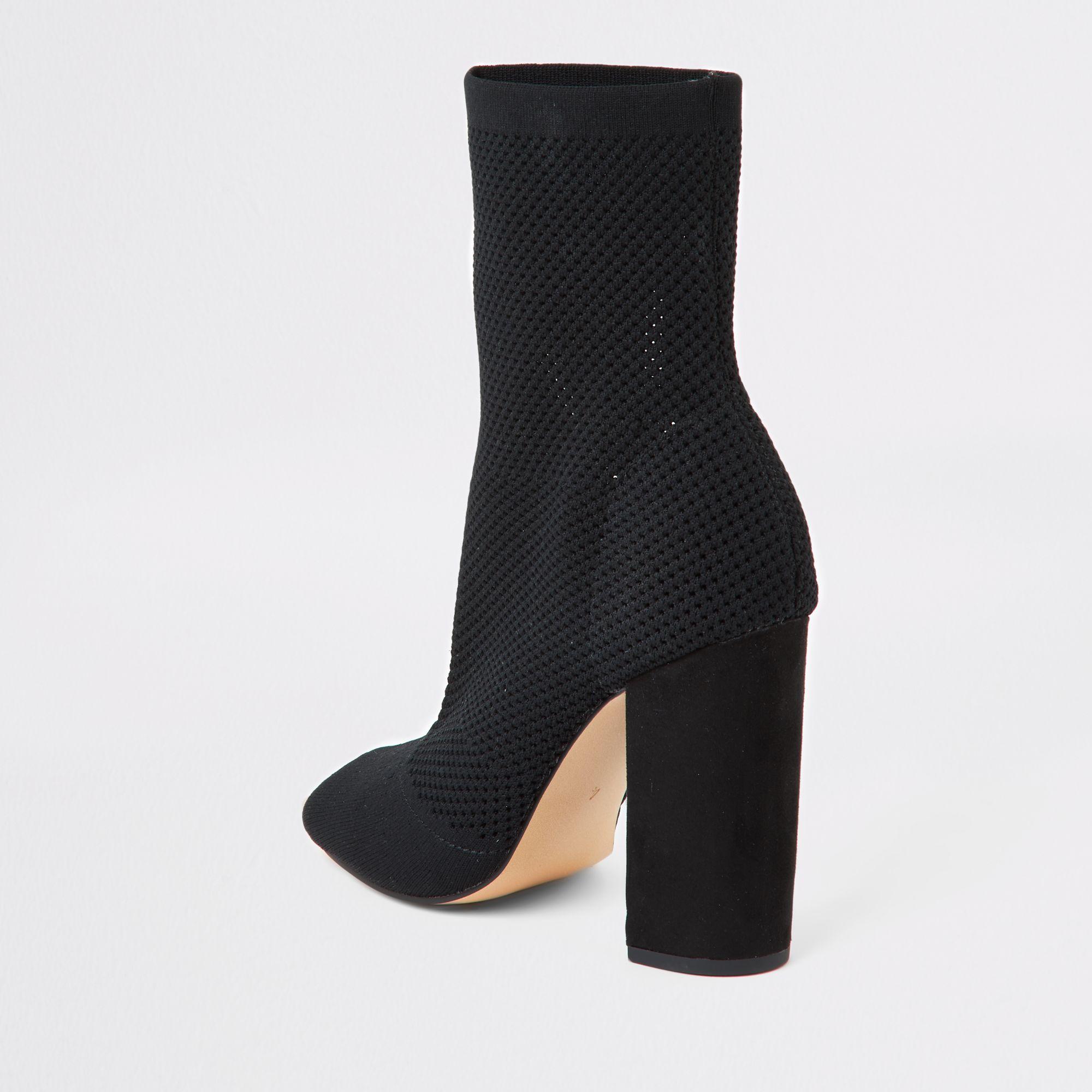 Wide fit peep toe sock boots clearance