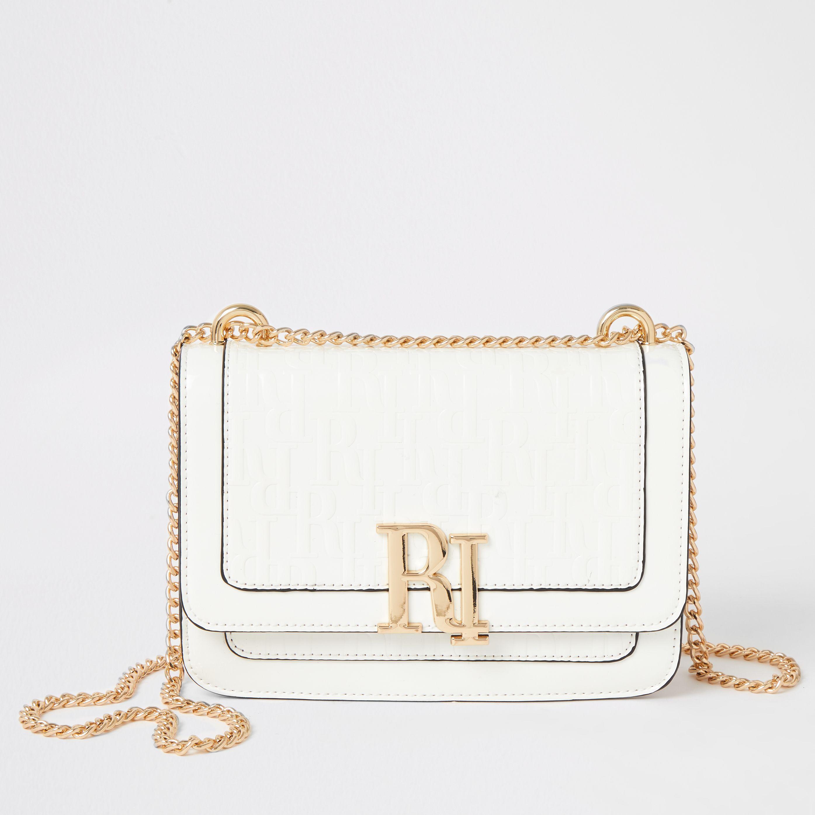 white satchel bag