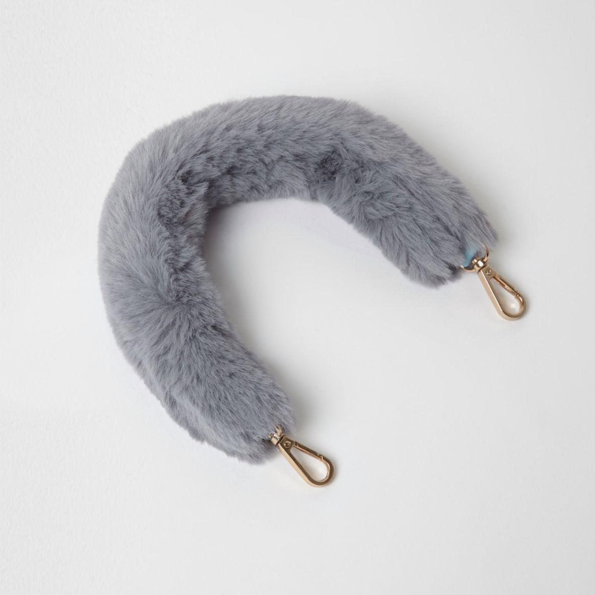 faux fur bag strap