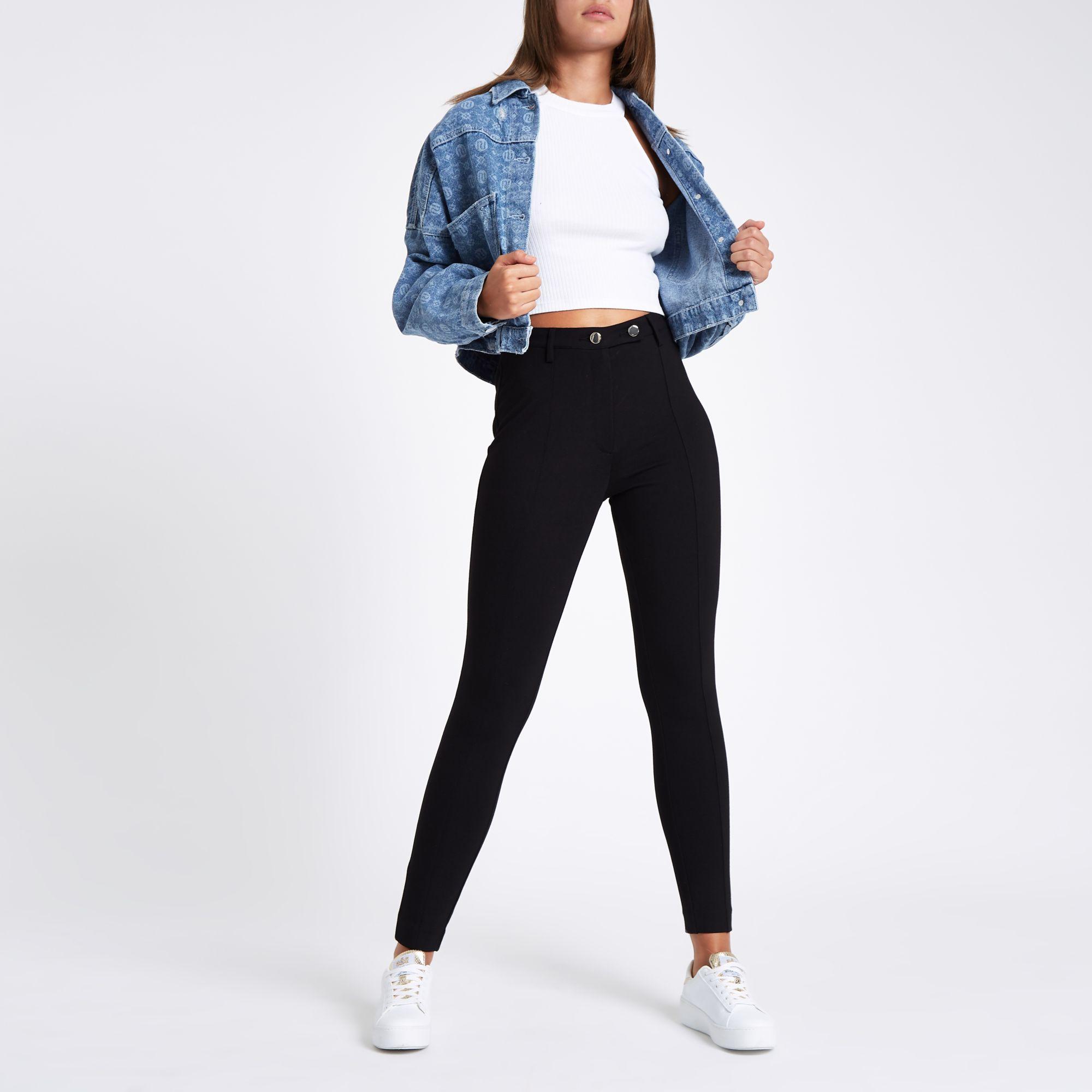 high waisted fitted trousers