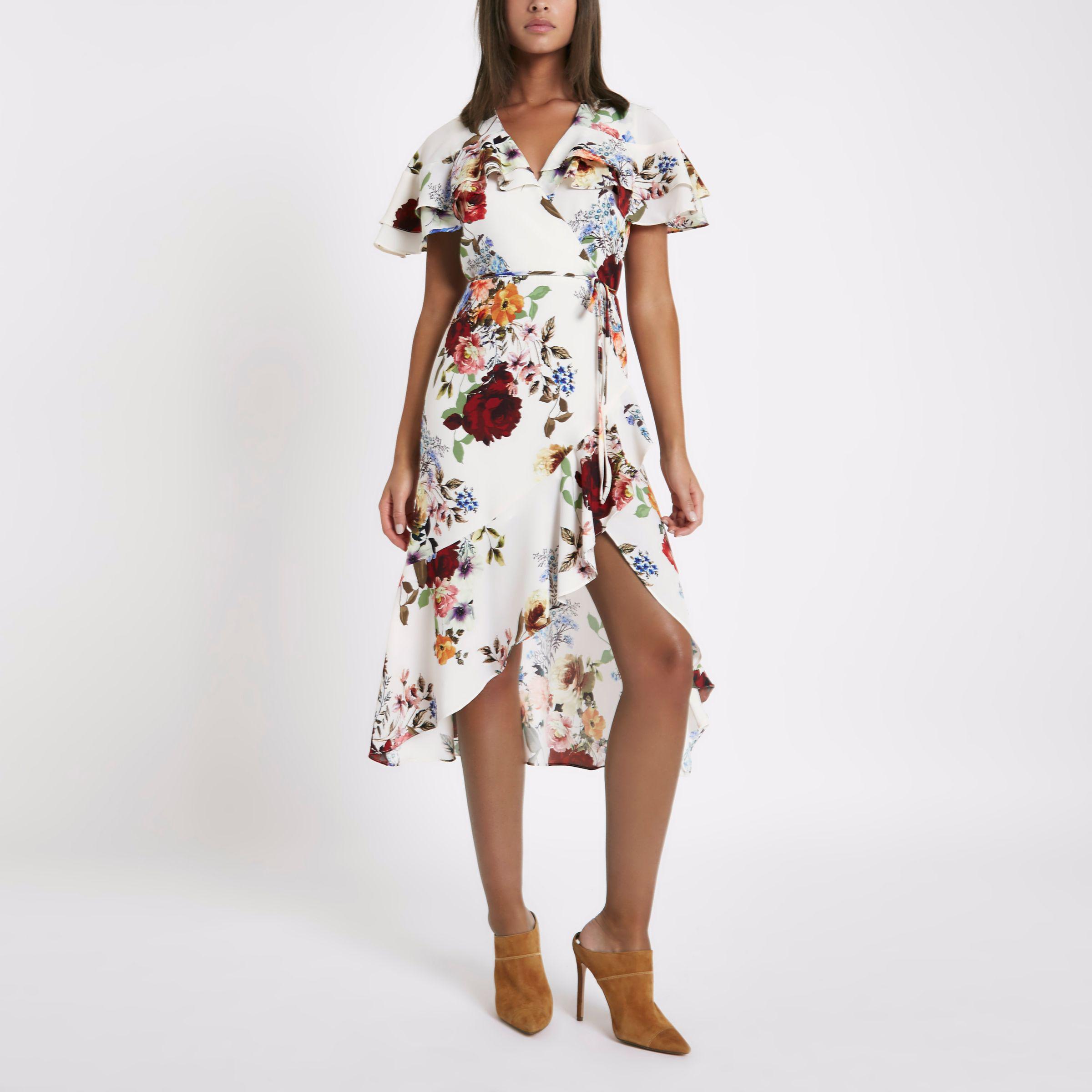 wrap tie waist dress