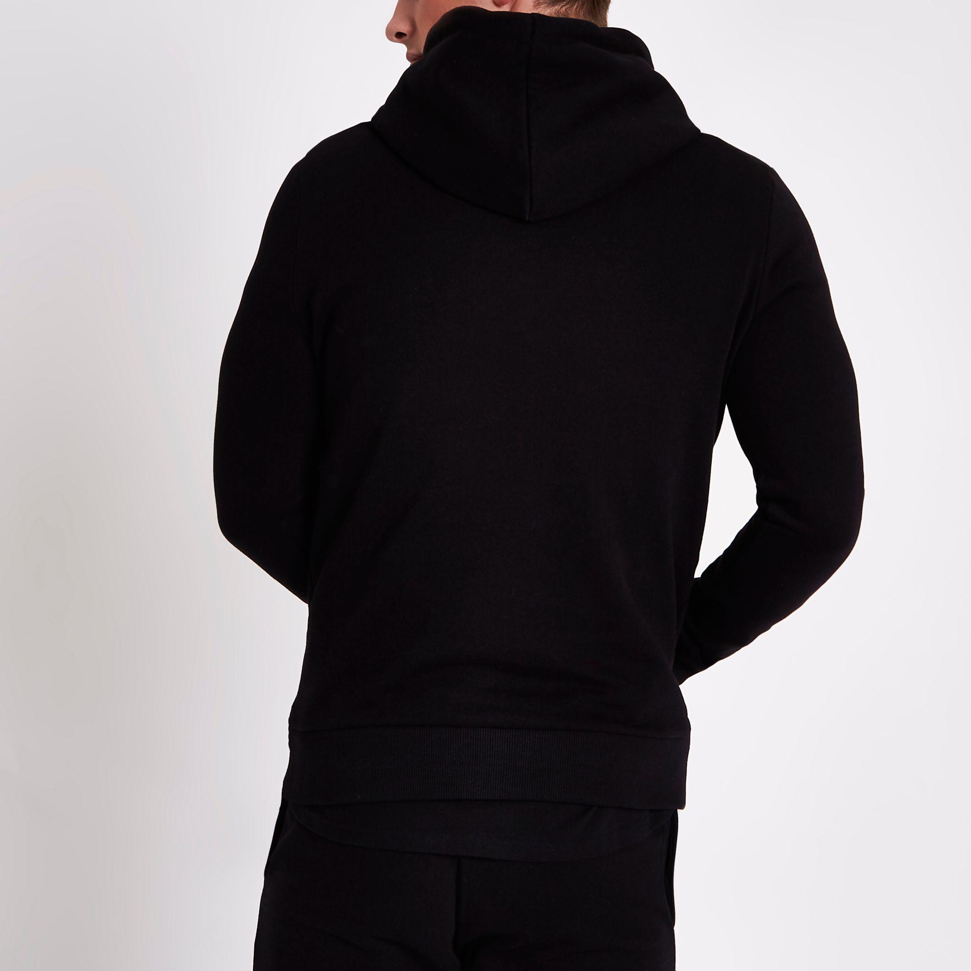 river island black hoodie