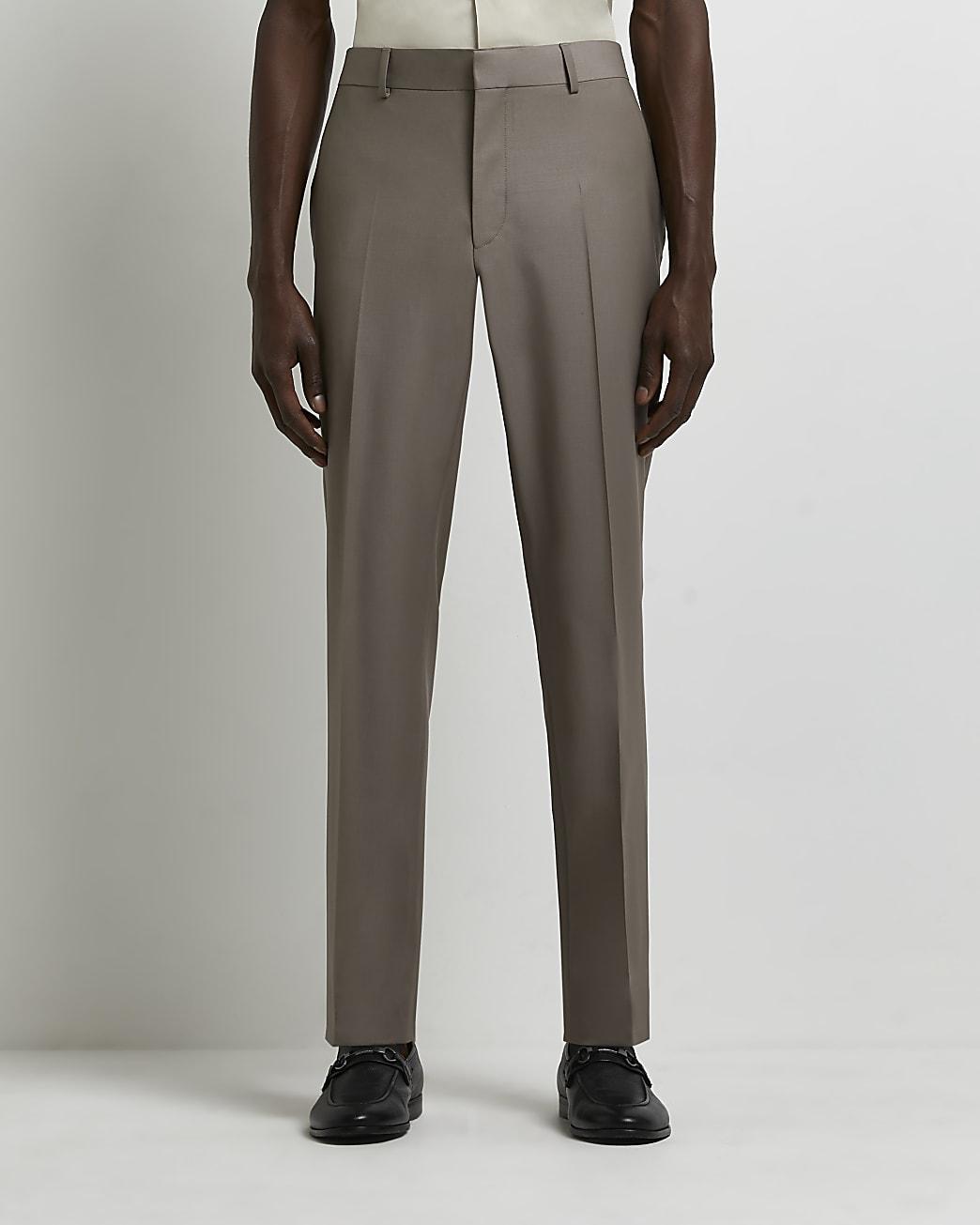 River Island Grey Skinny Fit Wool Suit 